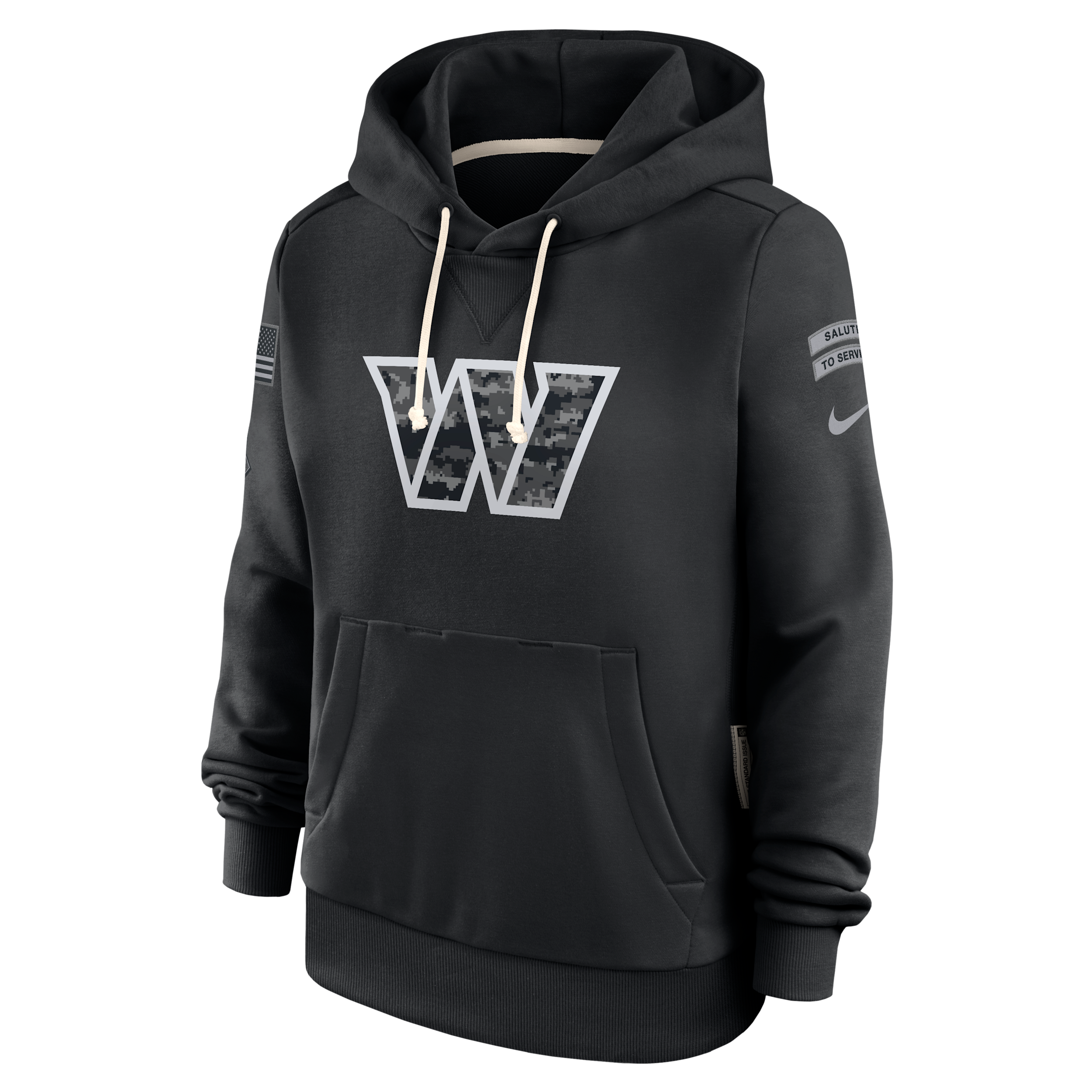 Washington Commanders Salute to Service Sideline Nike Women's Dri-FIT NFL Pullover Hoodie in Black | 03C300AA2Z-CYB