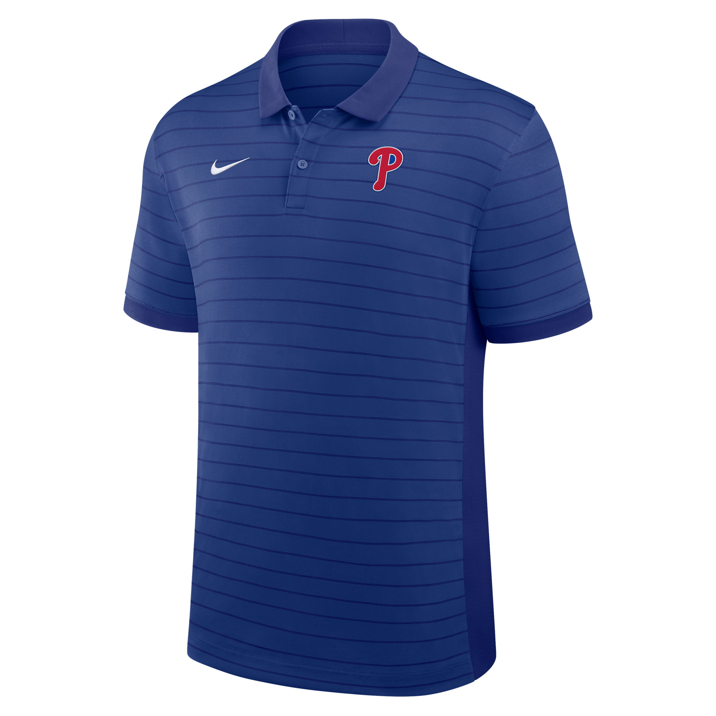 Philadelphia Phillies Authentic Collection Striped Victory Nike Men's Dri-FIT MLB Polo in Blue | 03BG0GJ4PP-P81