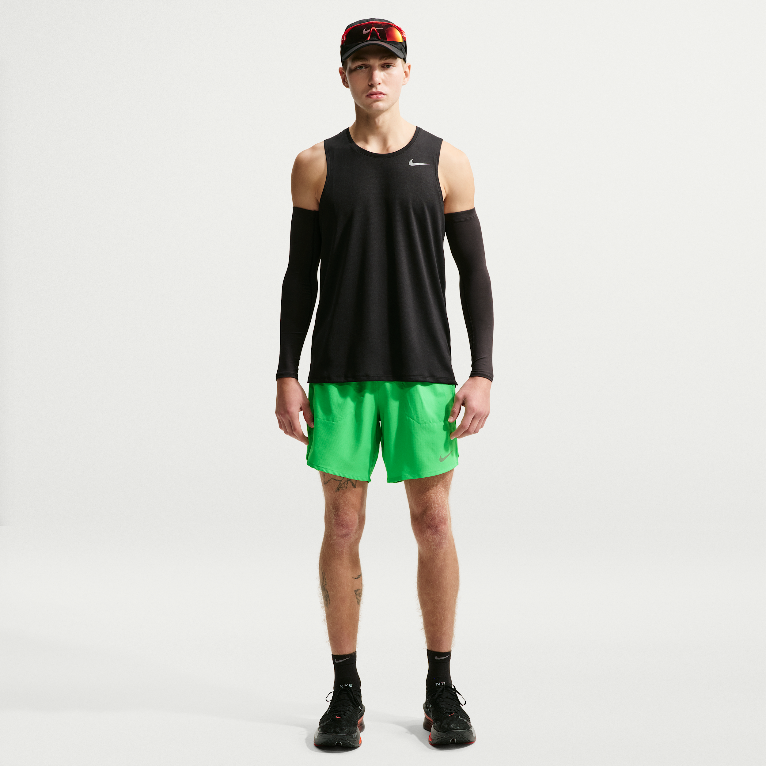 Nike Men's Stride Dri-FIT 7" Brief-Lined Running Shorts in Green | IF2046-391