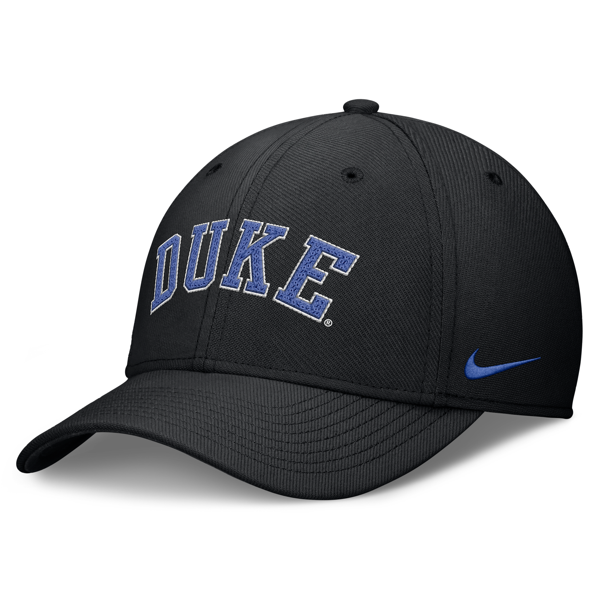 Duke Classic Swooshflex Nike Men's Dri-FIT College Hat in Black | NC0300ADU-KLK