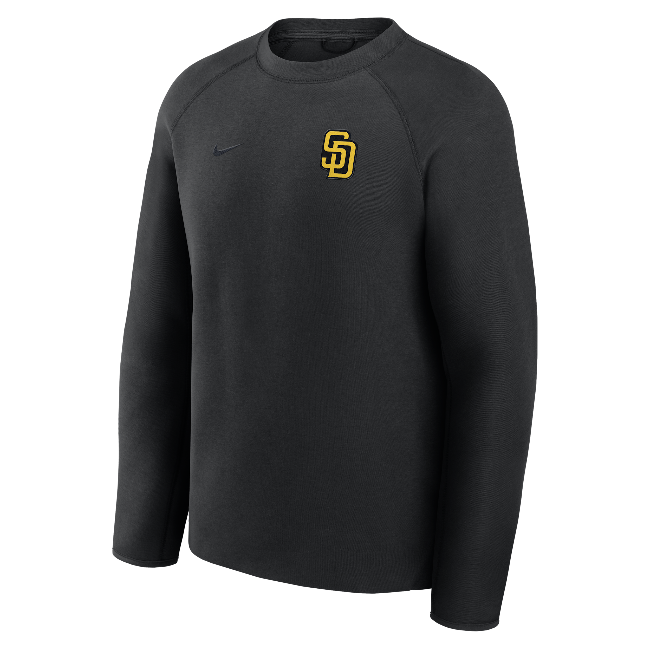 San Diego Padres Tech Fleece Nike Men's MLB Pullover Crew in Black | 05L6912ZPYP-6DU