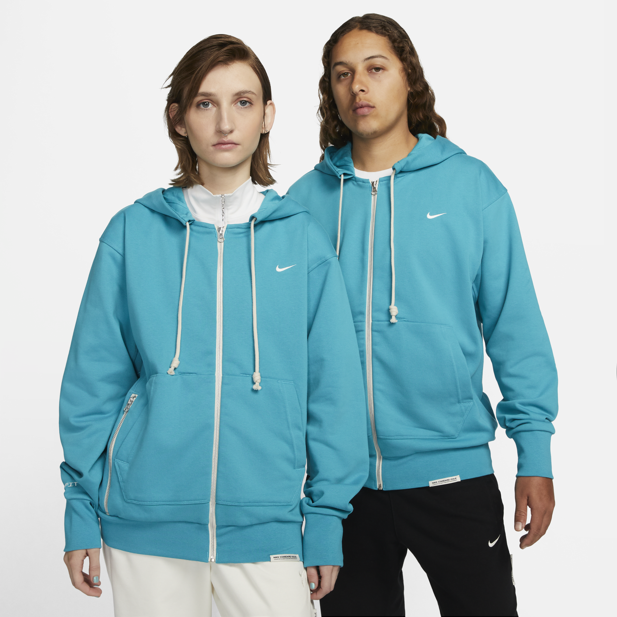 Nike Men's Standard Issue Dri-fit Full-zip Basketball Hoodie In Green