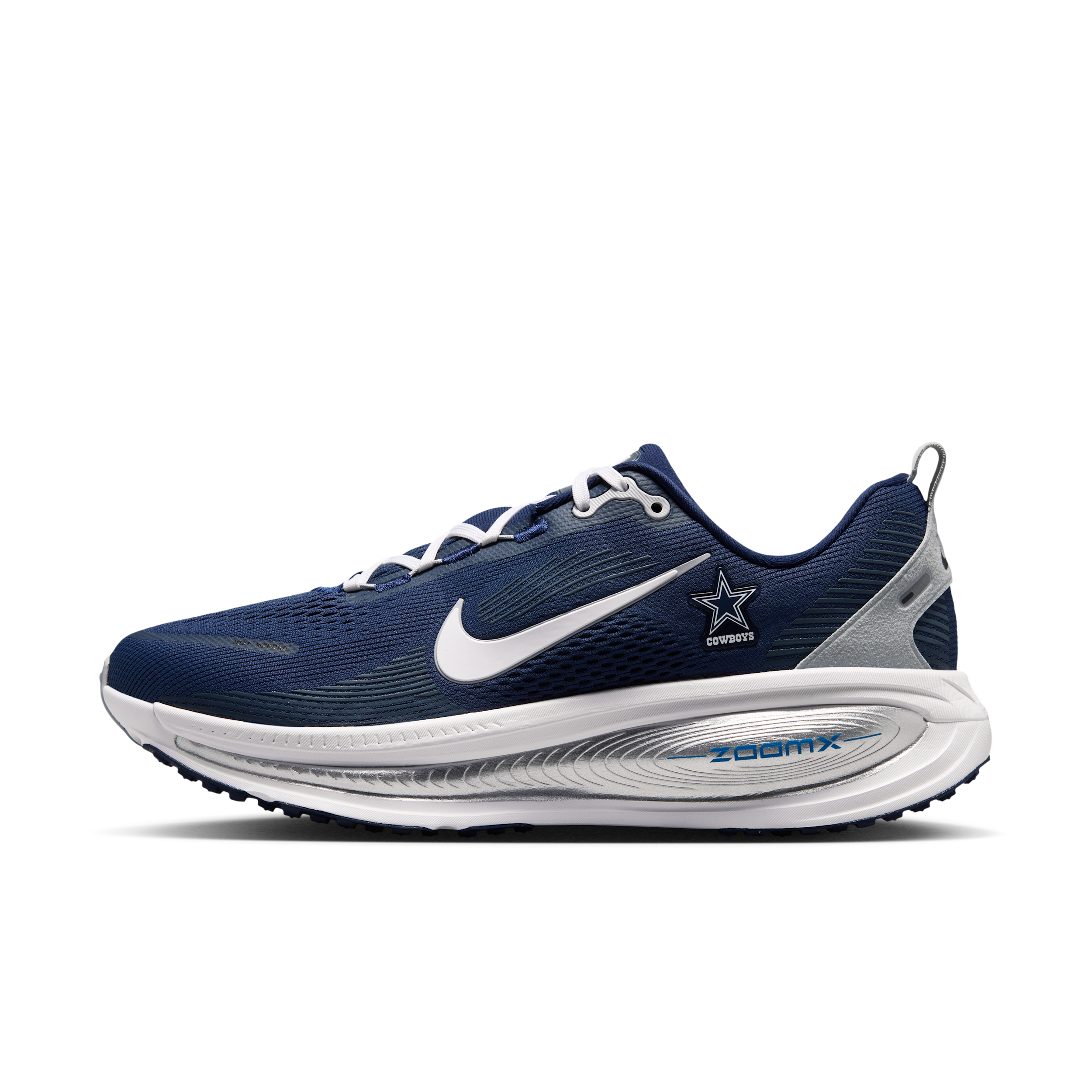 Nike Vomero 18 Cowboys Running Shoes, Men's, M9.5/W11, College Navy/White/Wolf Grey