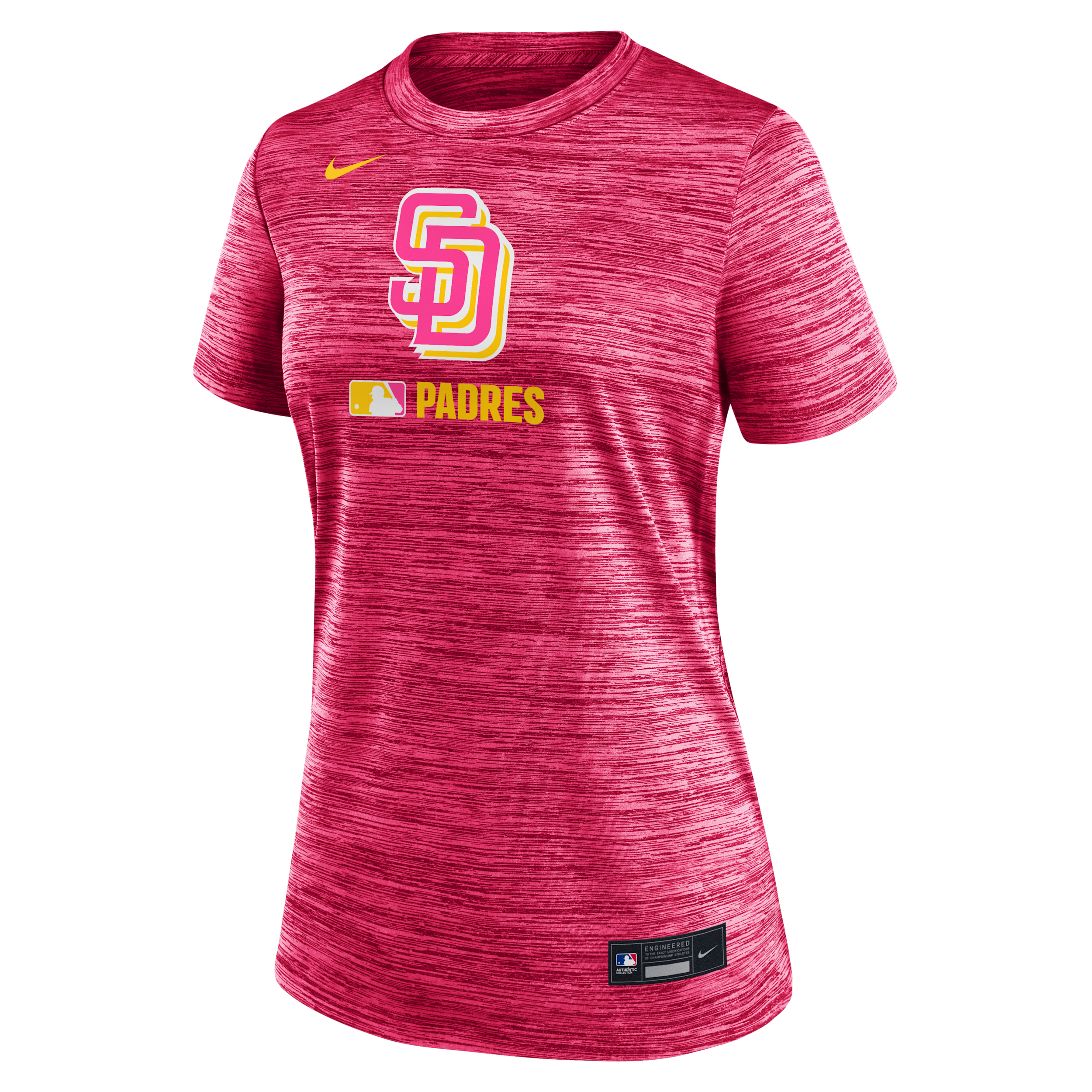 Nike San Diego Padres Authentic Collection City Connect Velocity Women's Dri-fit Mlb T-shirt In Pink