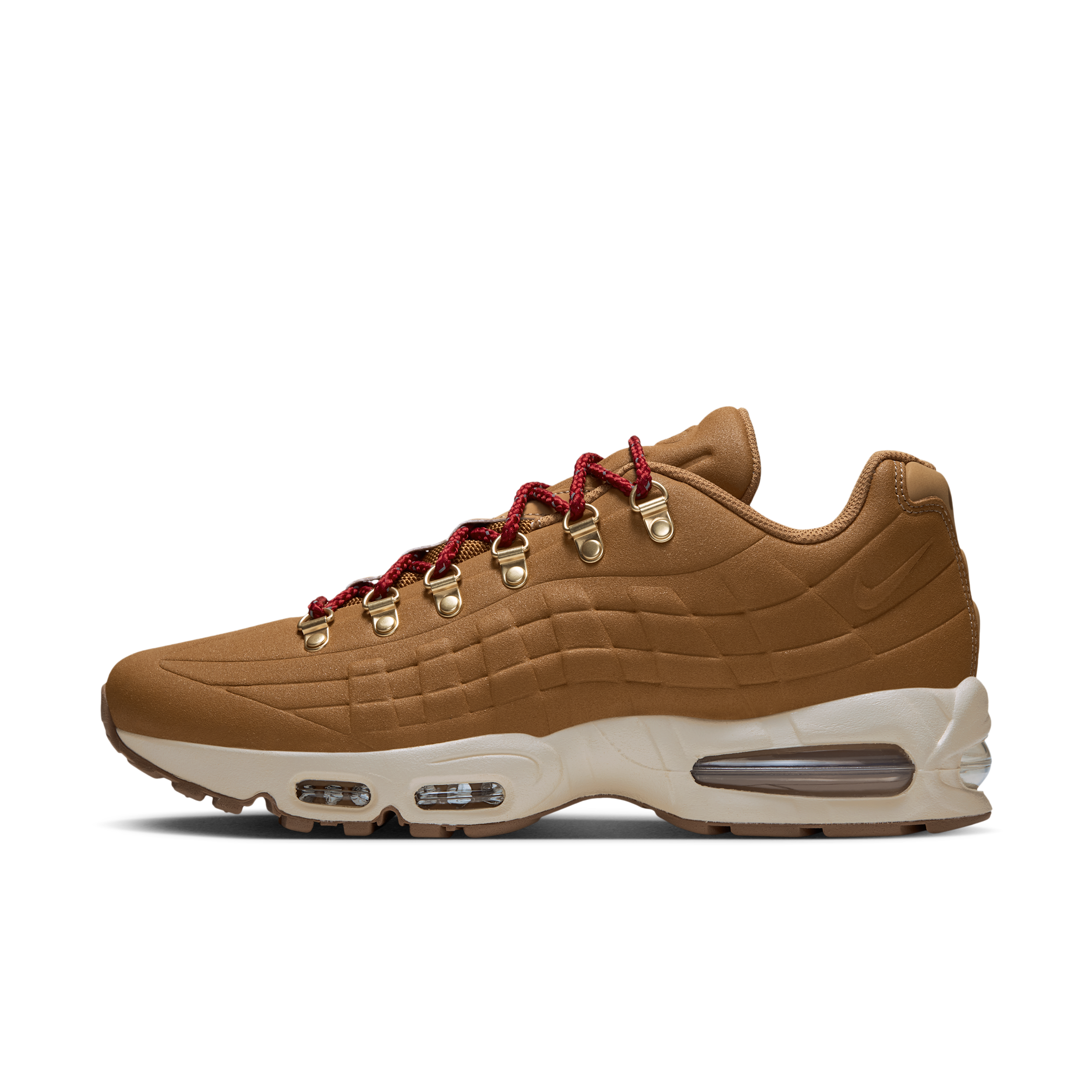 Nike Mens Air Max 95 OG Big Bubble NA20 - Running Shoes Wheat/Red/Brown