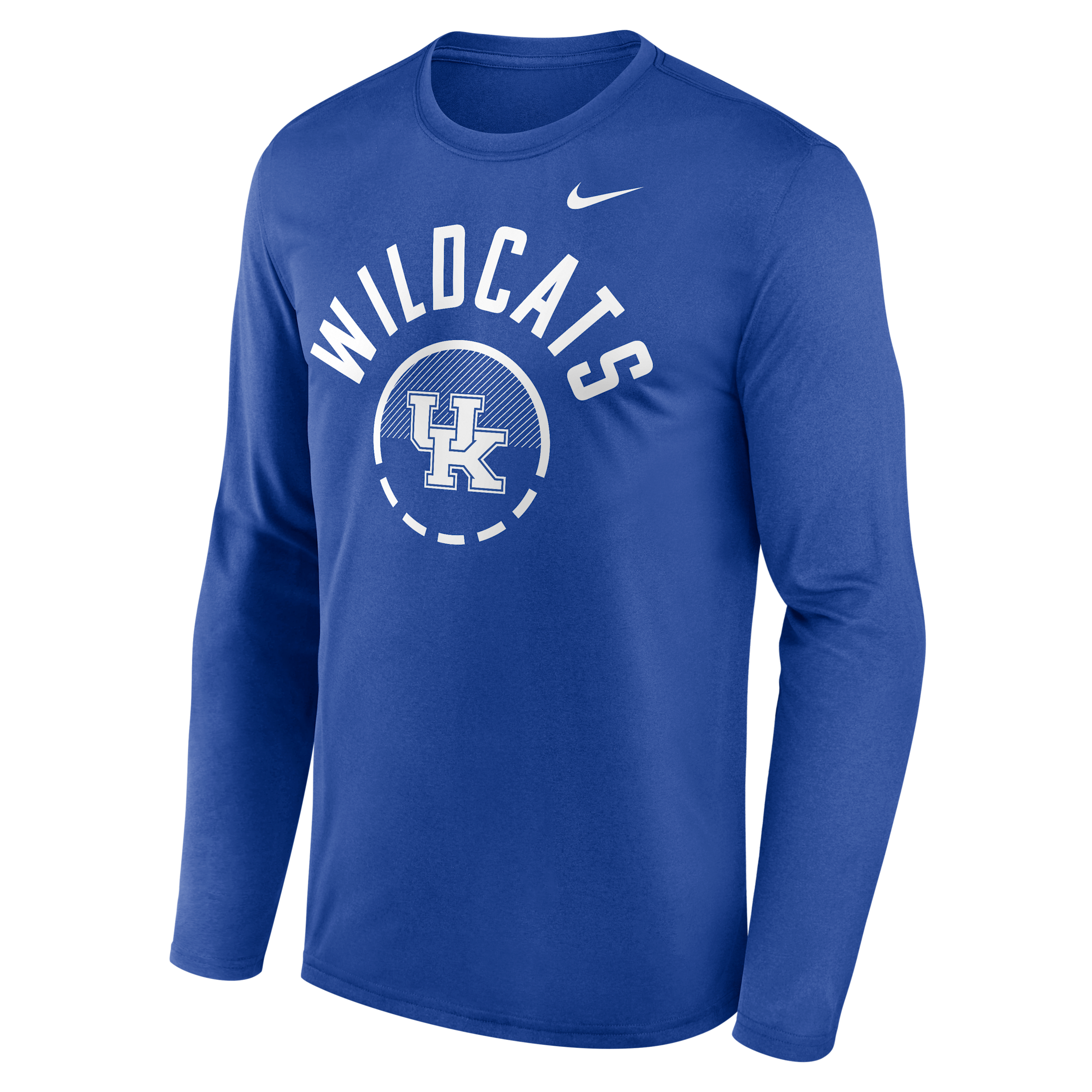 Kentucky Courtside Nike Men's Dri-FIT College Long-Sleeve T-Shirt in Blue | 02TJ4EVNKY-FFP