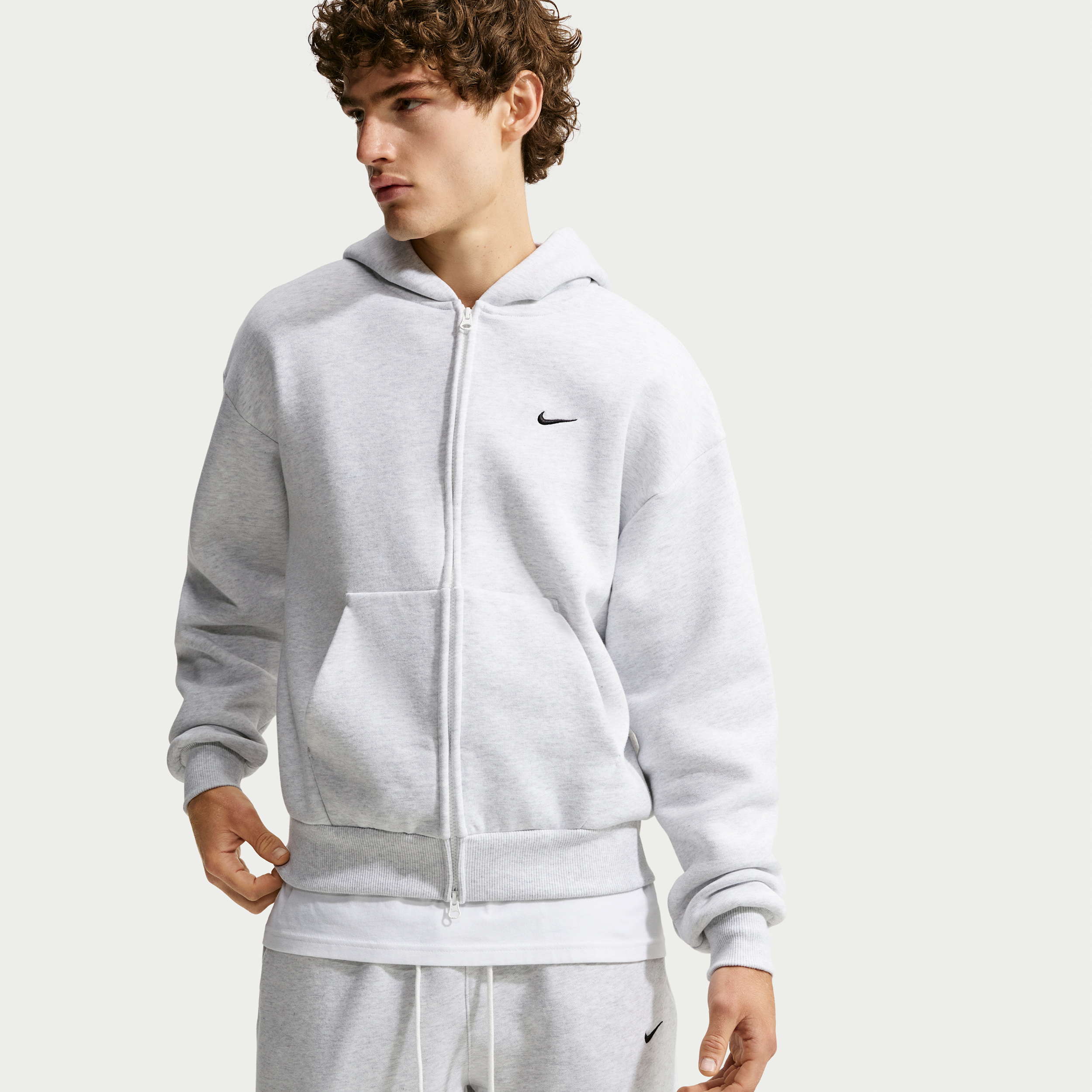 Nike Men's Solo Fleece Full-Zip Hoodie in Brown | IX1928-051