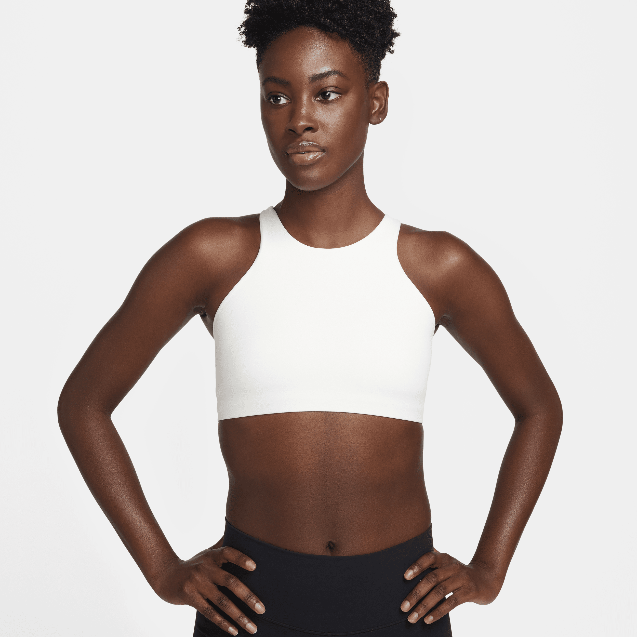 Shop Nike Women's One Medium-support Lightly Lined Sports Bra In White