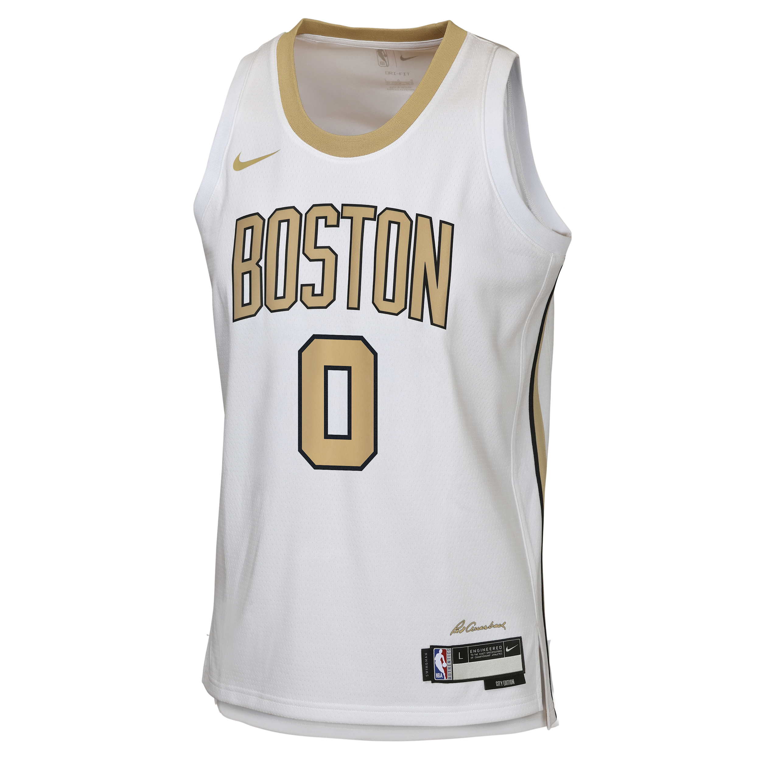 Nike Big Boys and Girls Jayson Tatum White Boston Celtics 2025/26 City Edition Swingman Jersey - White