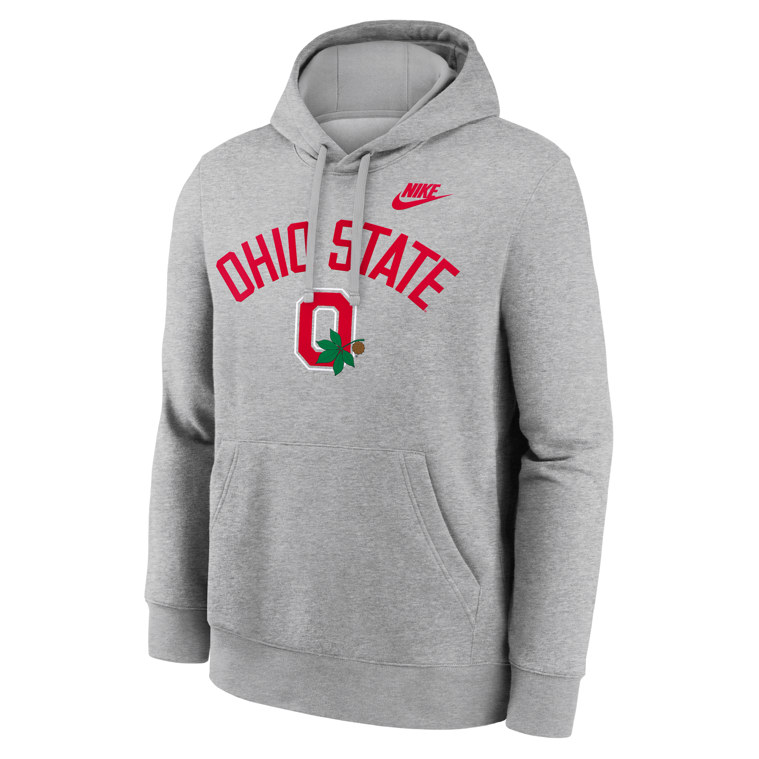 Ohio State Legacy Arch Club Nike Men's College Pullover Hoodie in Grey | NKDK06GOBV-N9R