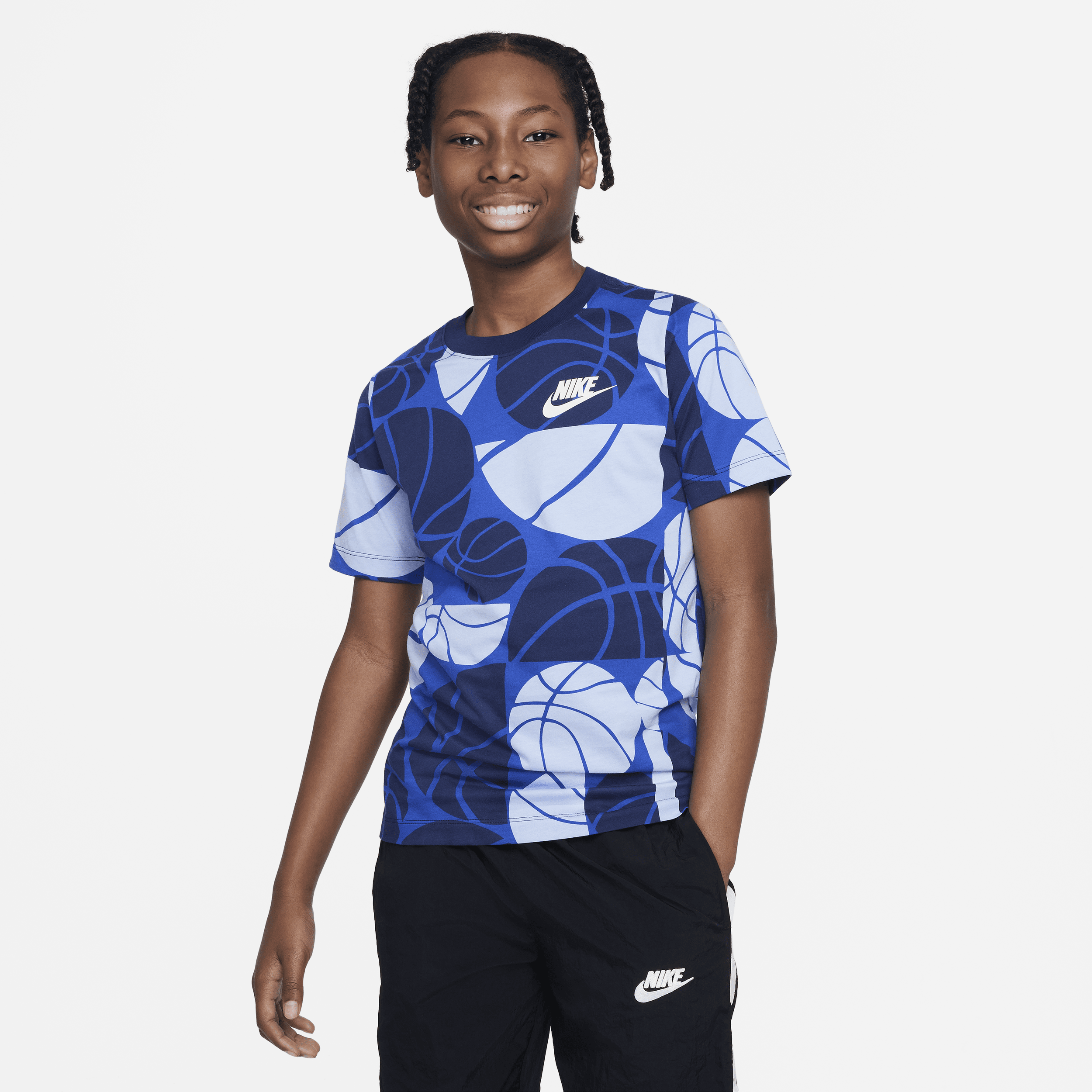 Nike Sportswear Culture Of Basketball Big Kids' (boys') T-shirt In Blue