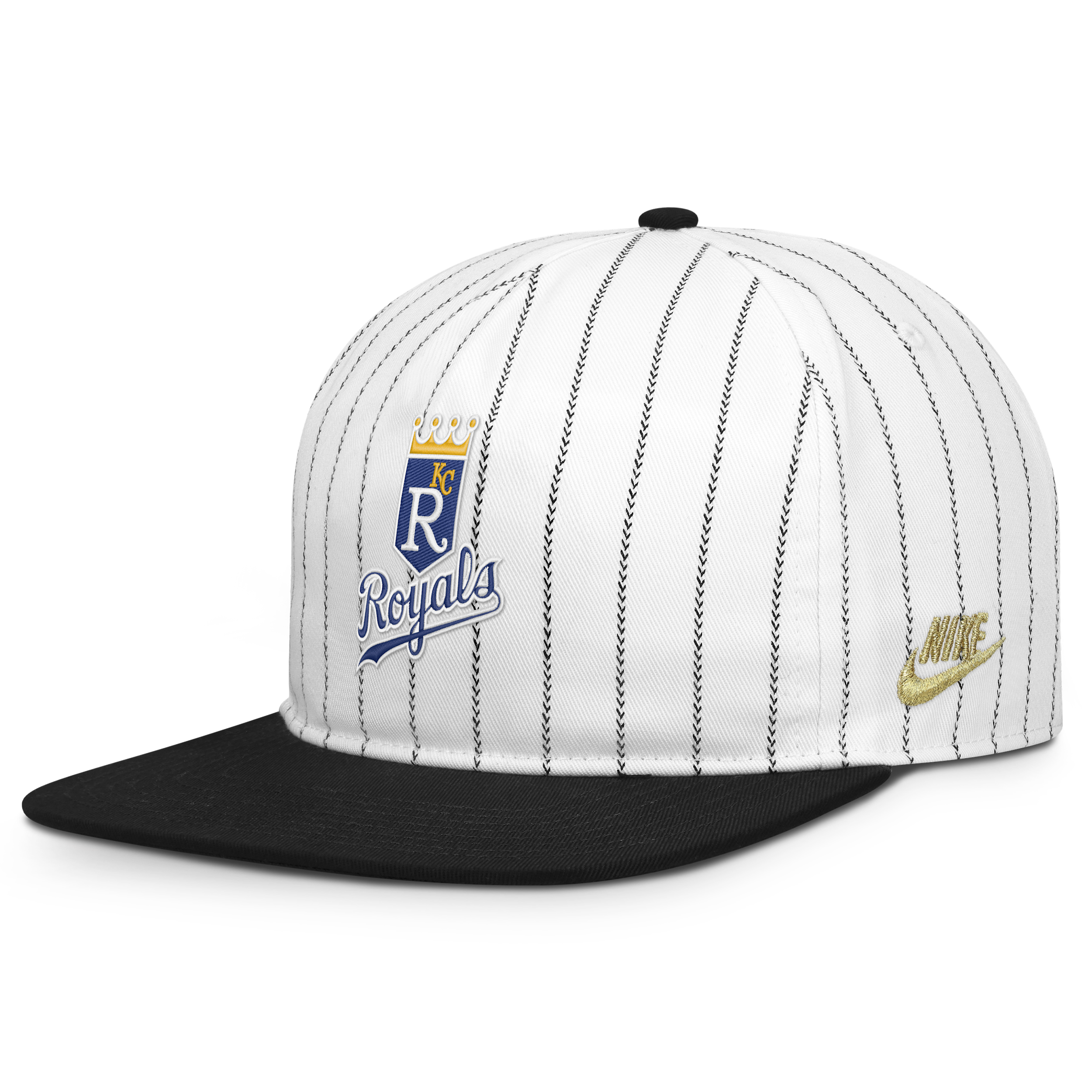Men's Nike White/Black Kansas City Royals Cooperstown Collection Pro Adjustable Hat - White, Black