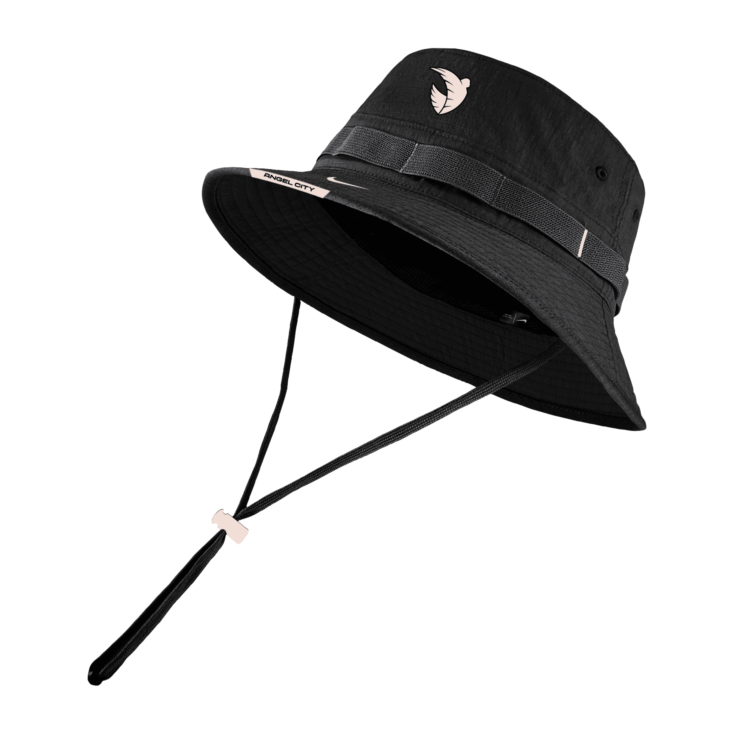 Nike Angel City Fc  Unisex Soccer Boonie Bucket Hat In Black