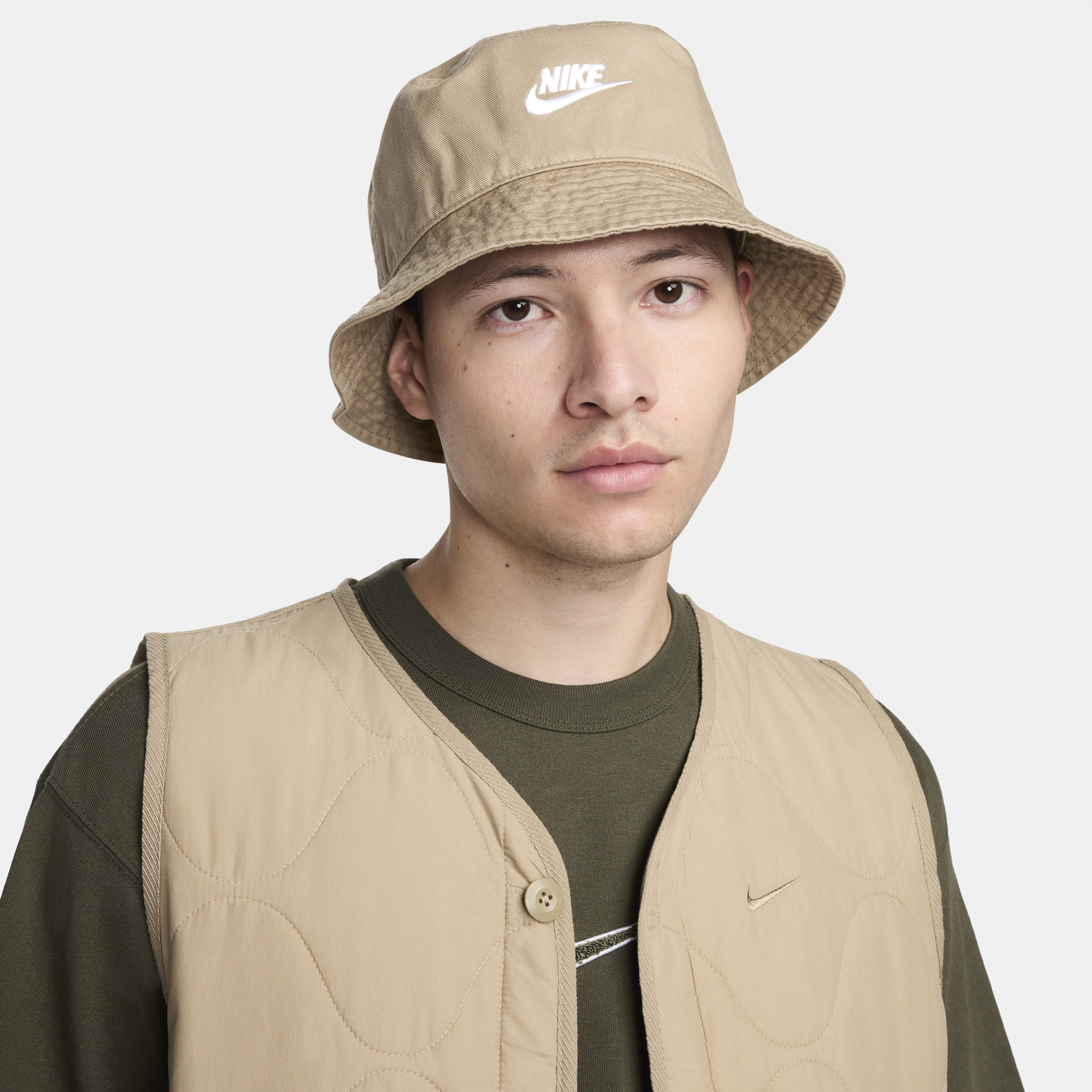Shop Nike Unisex Apex Futura Washed Bucket Hat In Brown