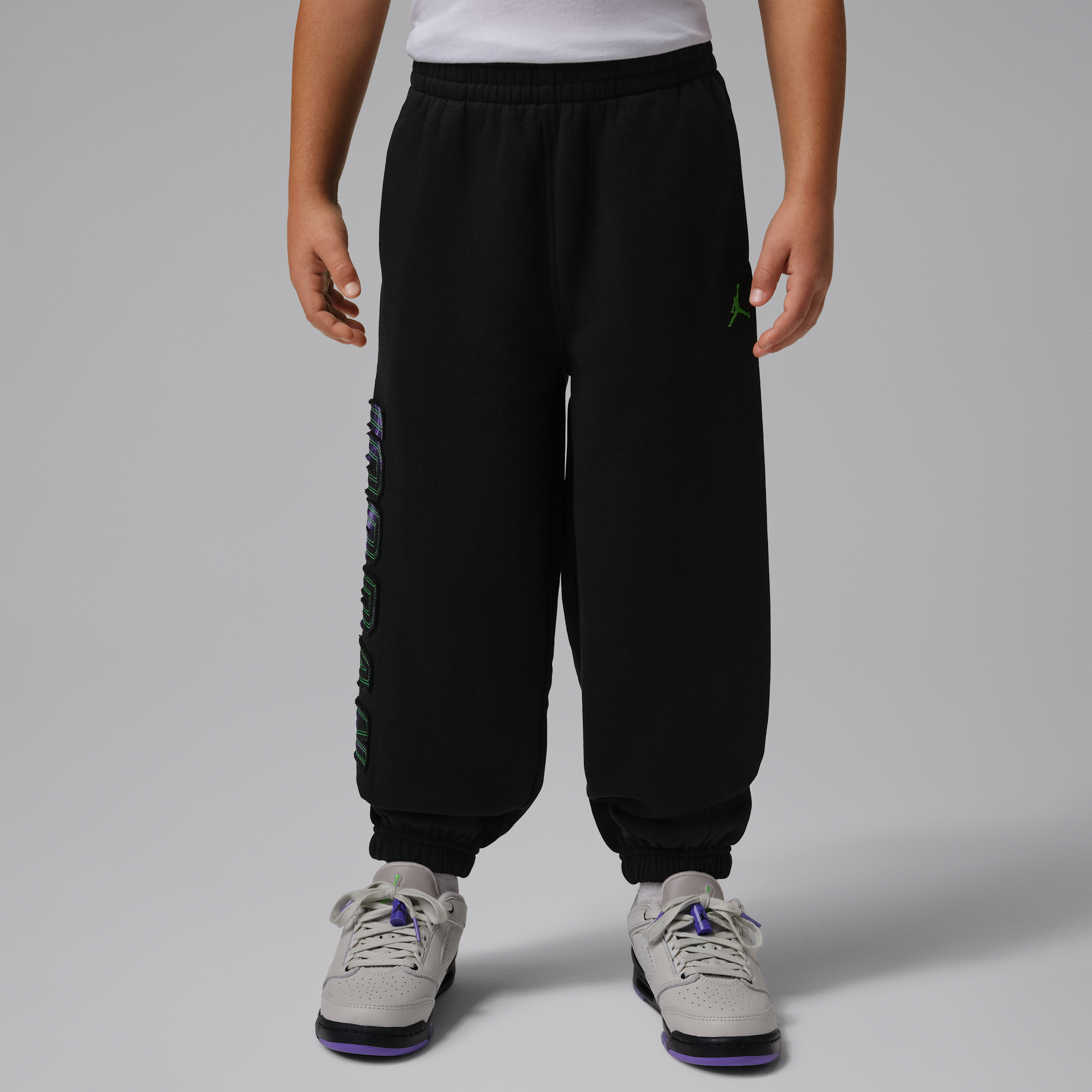 Jordan Little Kids' Shock and Ahhh Fleece Pants in Black | 85G500-023