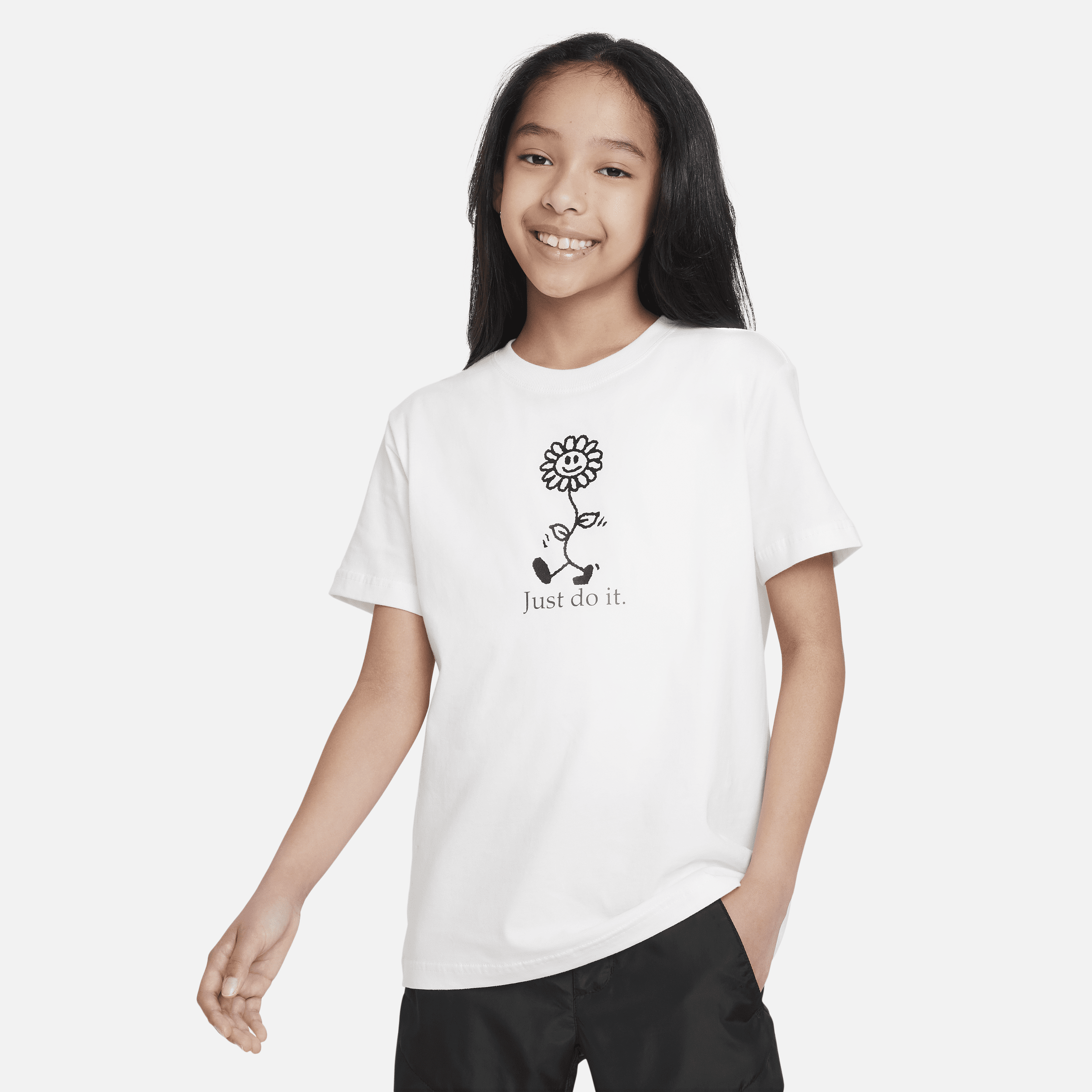 Nike Sportswear Big Kids' (girls') T-shirt In White