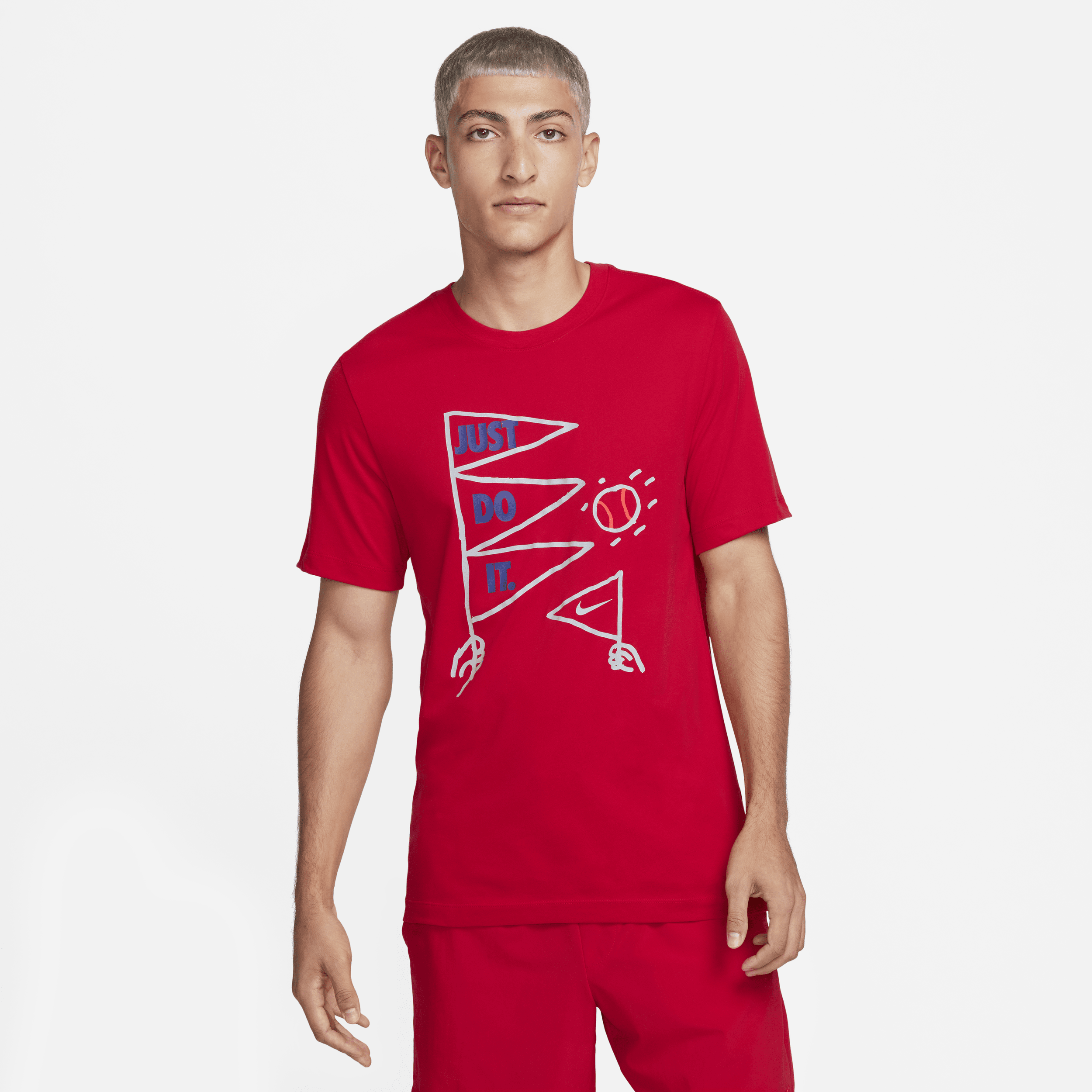 Nike Men's Dri-fit Baseball T-shirt In Red