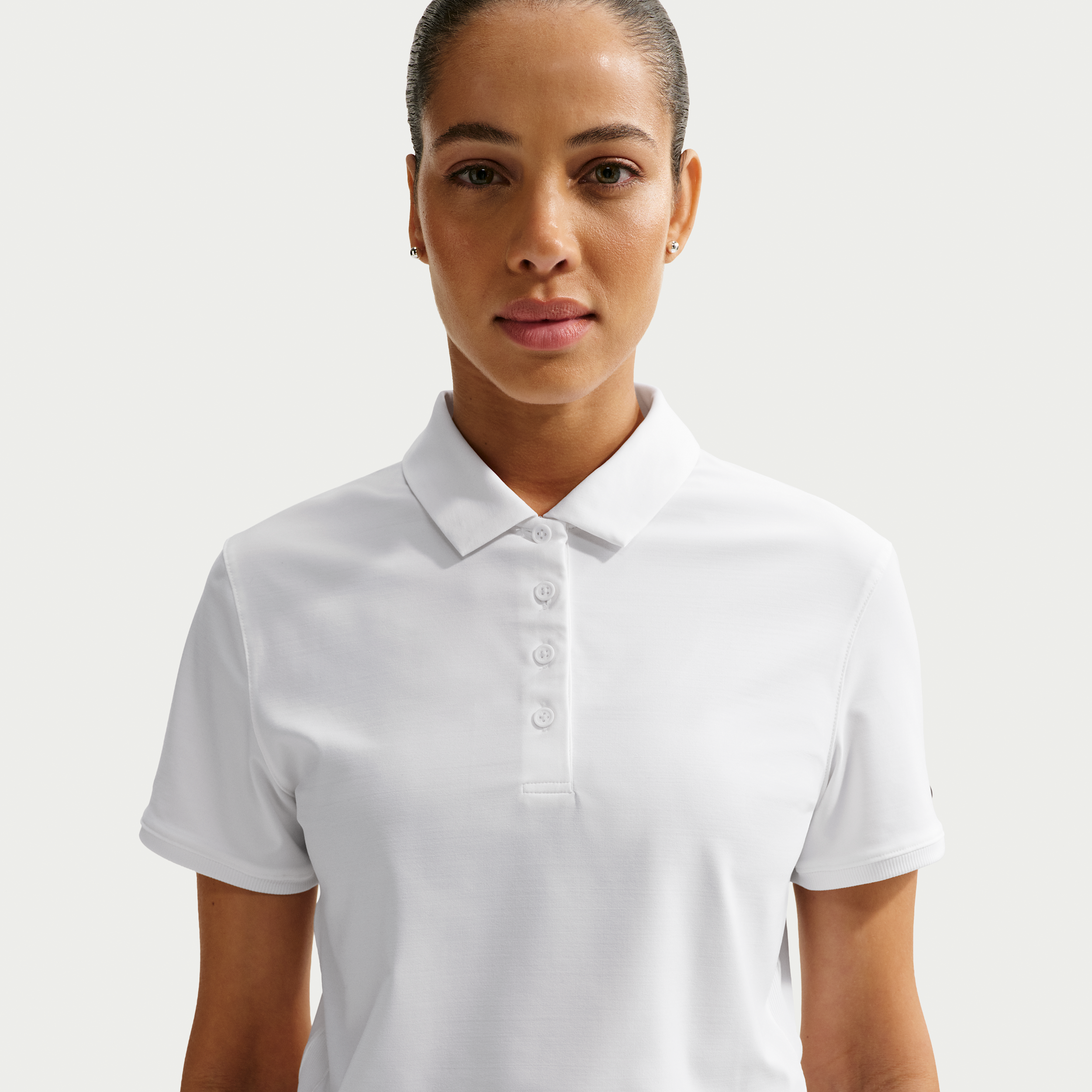 Nike Women's Victory Dri-FIT Short-Sleeve Cropped Golf Polo in White | IH0519-100