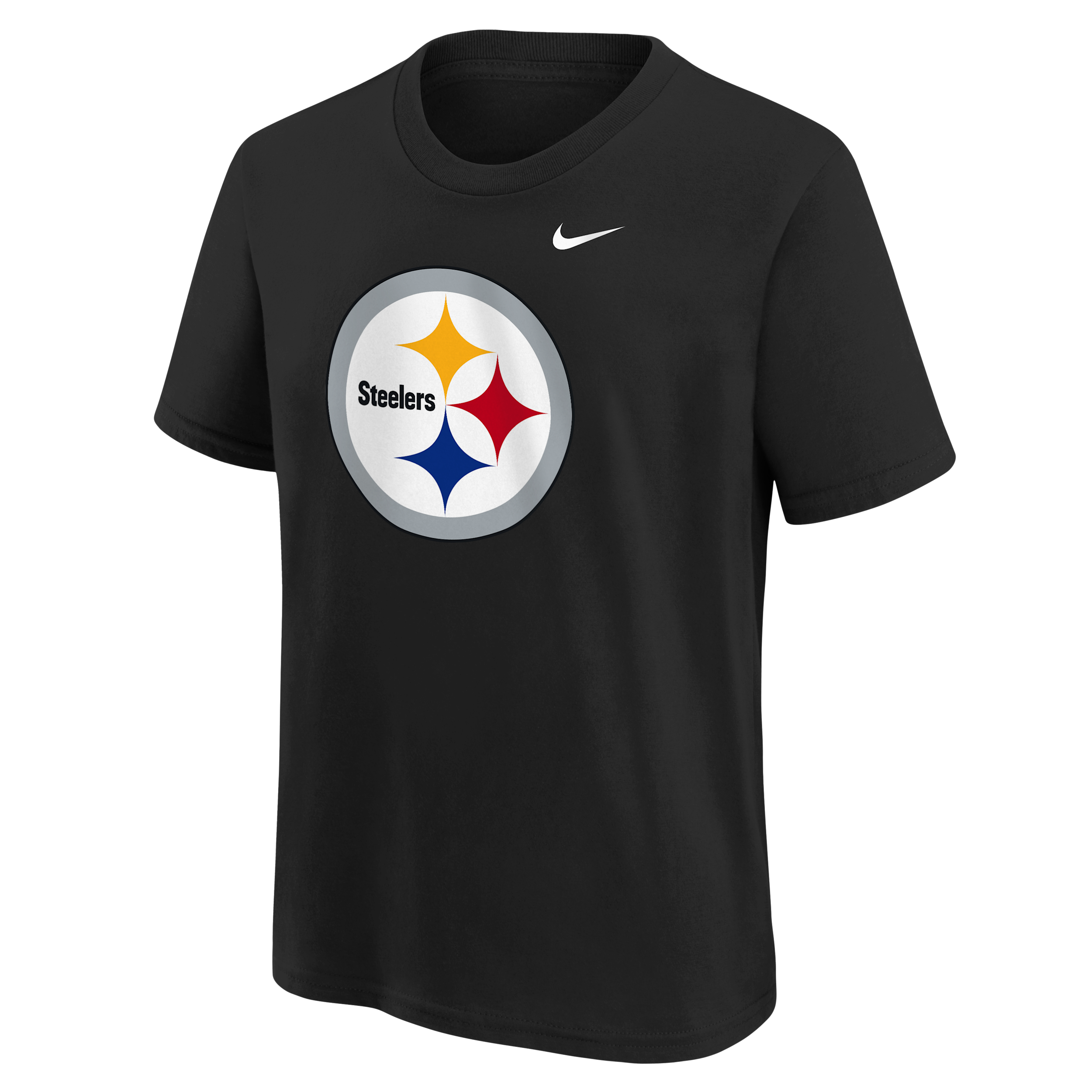 Nike Boys' and Girls' Pittsburgh Steelers Crewneck Cotton Graphic T-Shirt - Black