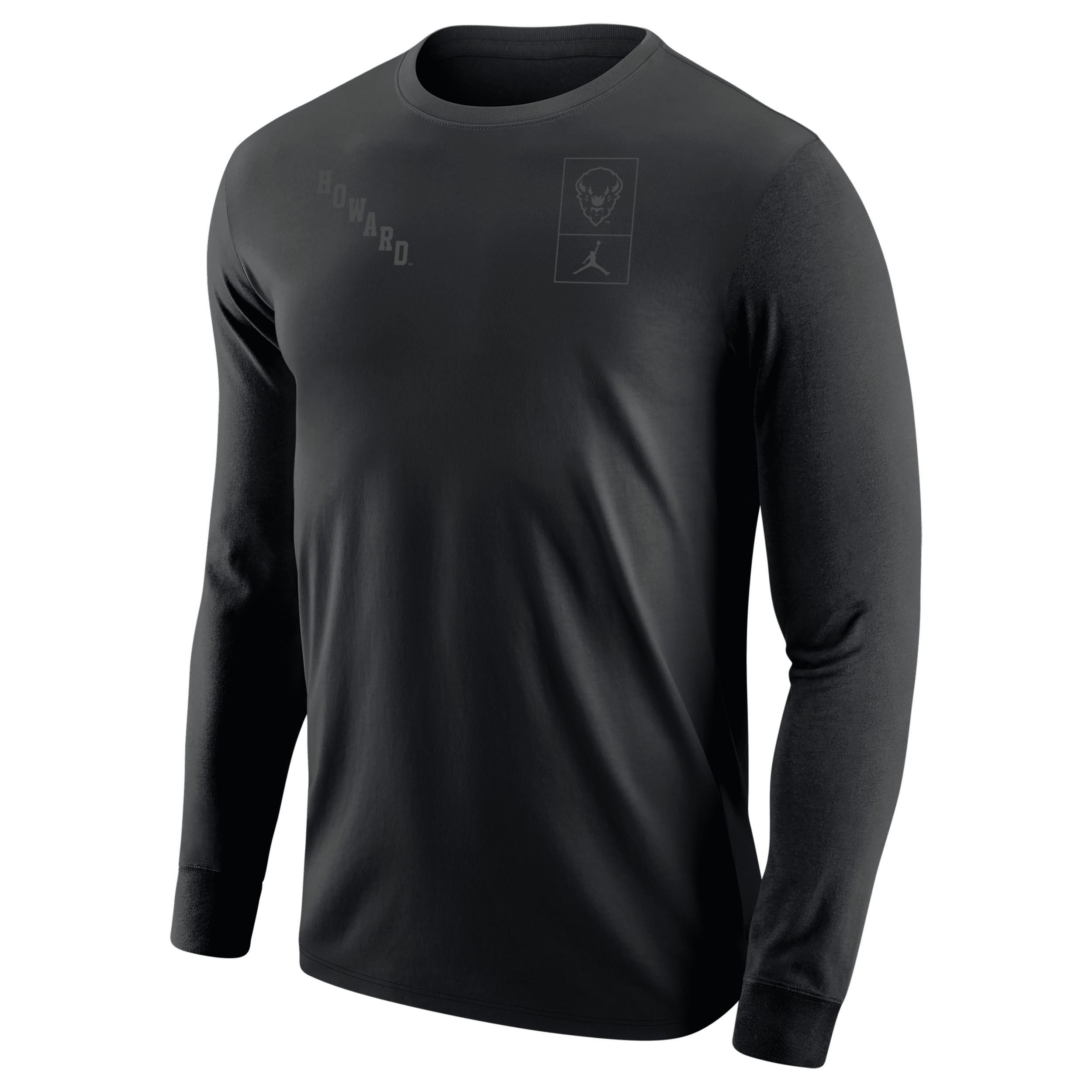 Nike Men's Howard Olive Pack  College Long-sleeve T-shirt In Black