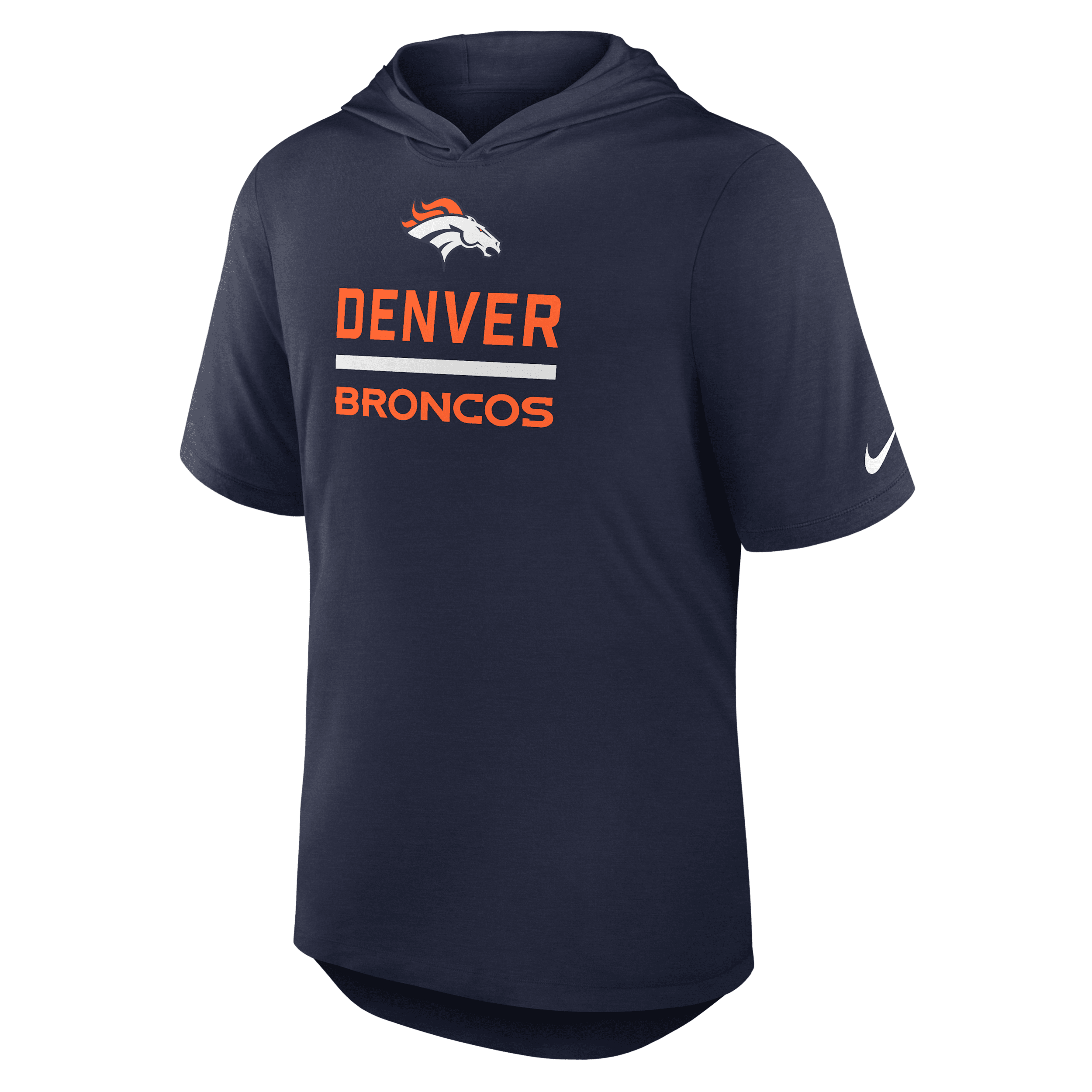 Shop Nike Denver Broncos Men's Dri-fit Nfl Hooded T-shirt