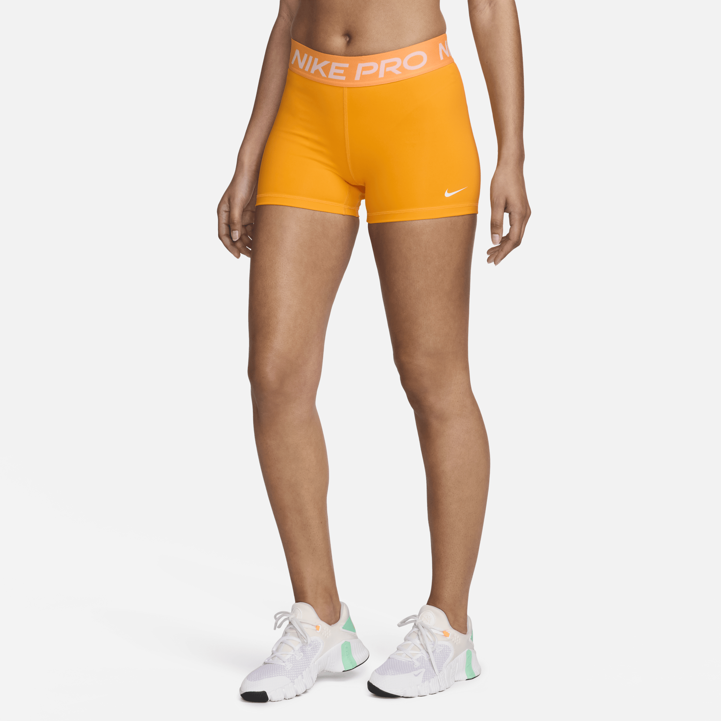 Shop Nike Women's  Pro 3" Shorts In Yellow