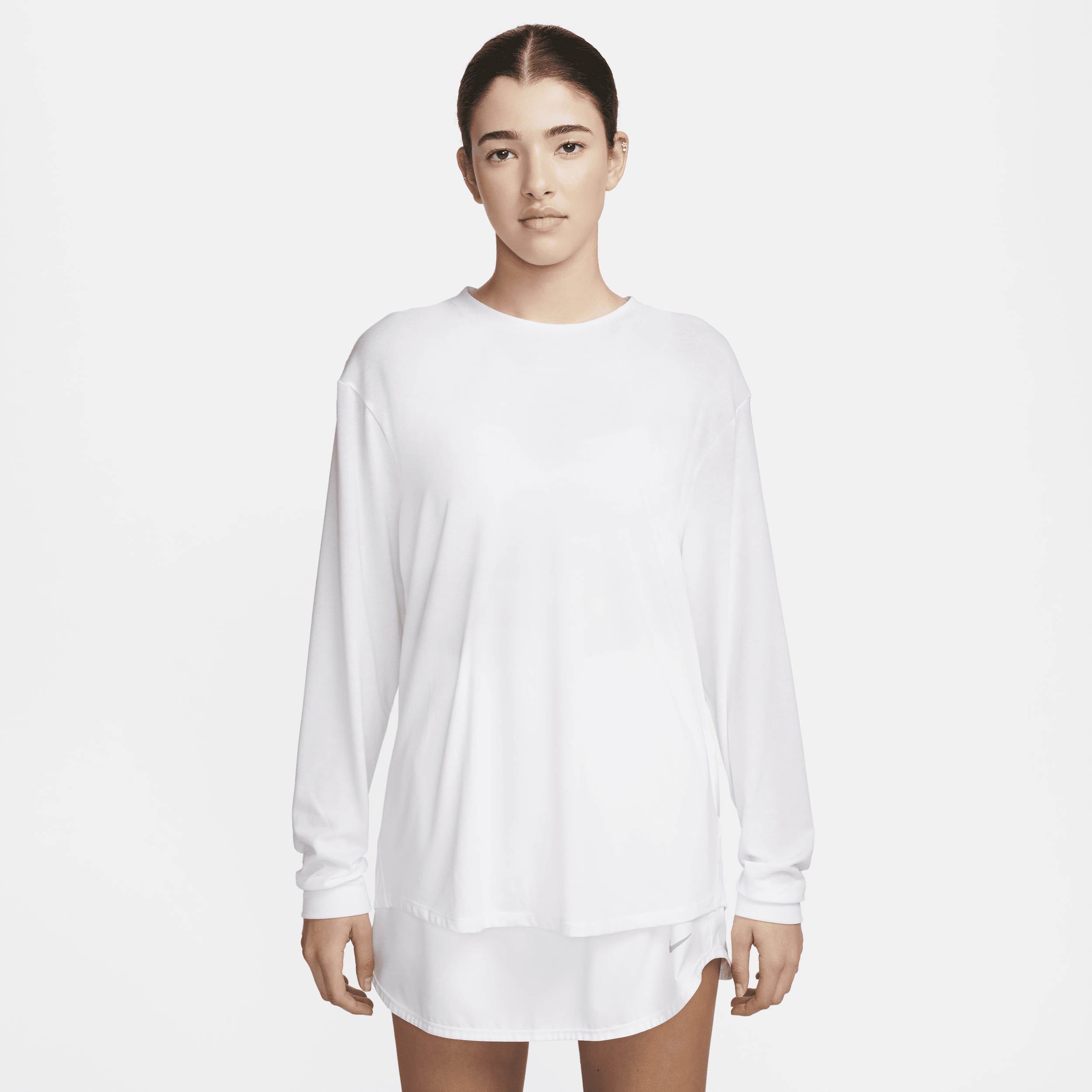 Nike One Relaxed Dri-fit Top In White