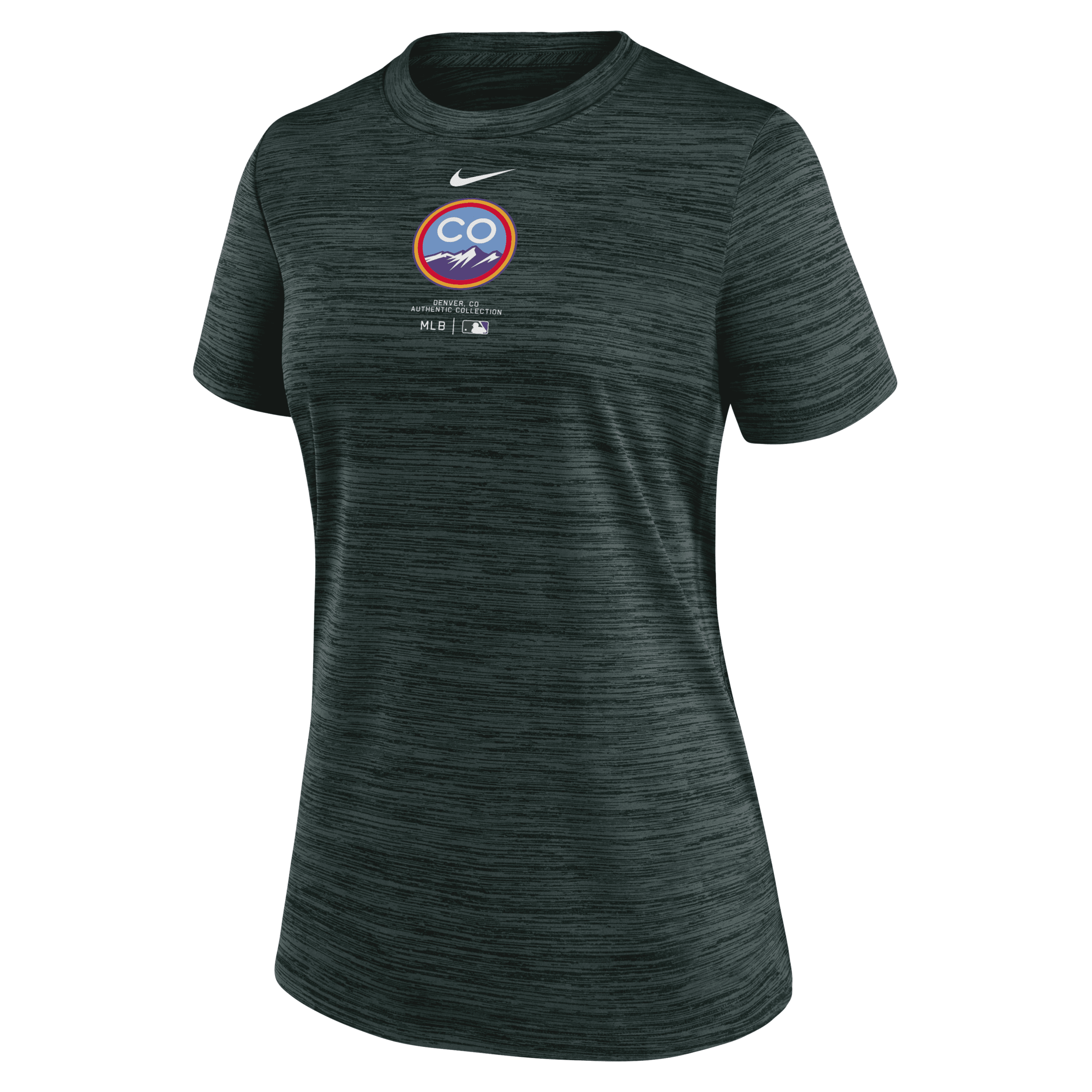Shop Nike Colorado Rockies Authentic Collection City Connect Practice Velocity  Women's Dri-fit Mlb T-shirt In Green
