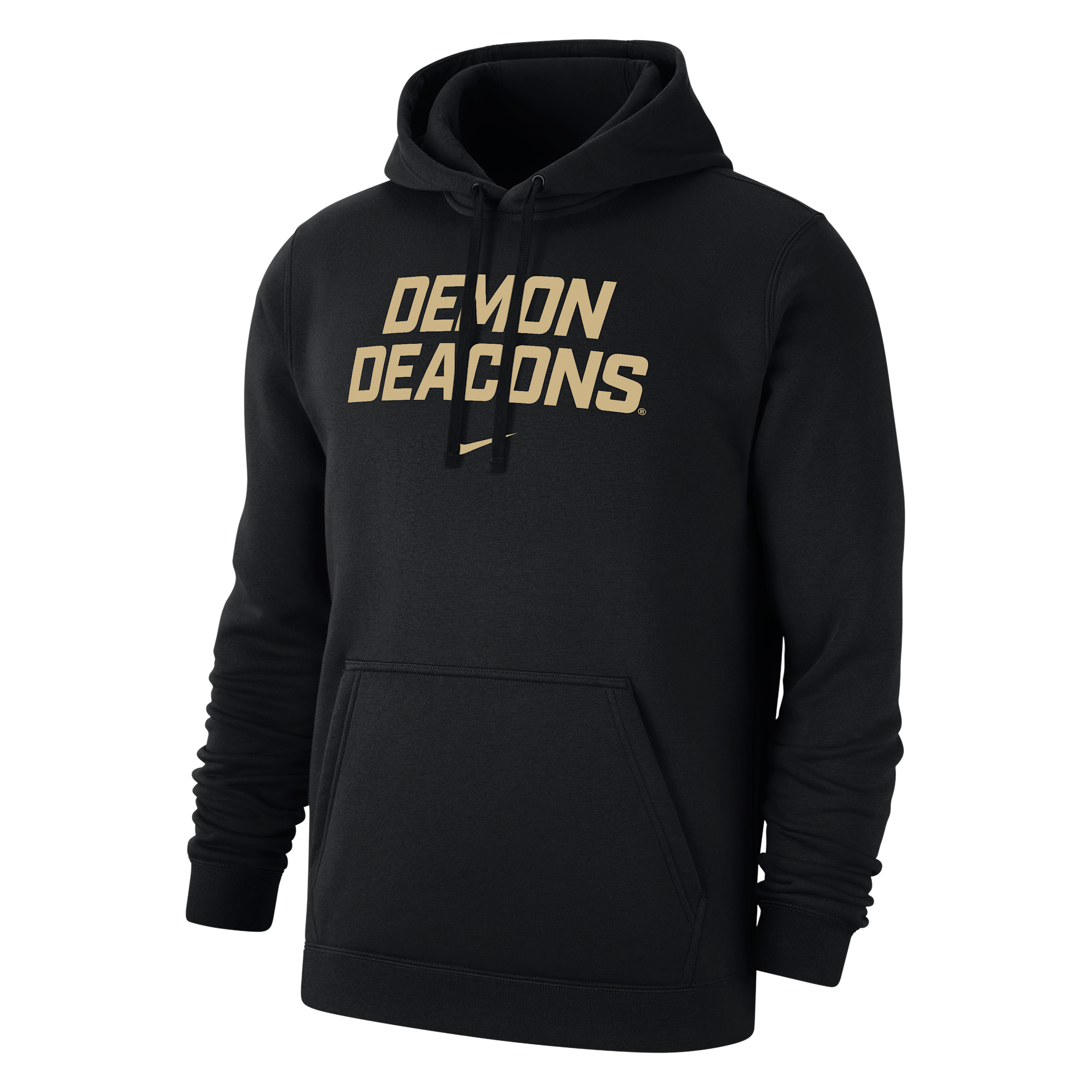 Nike Wake Forest Club Fleece  Men's College Pullover Hoodie In Black