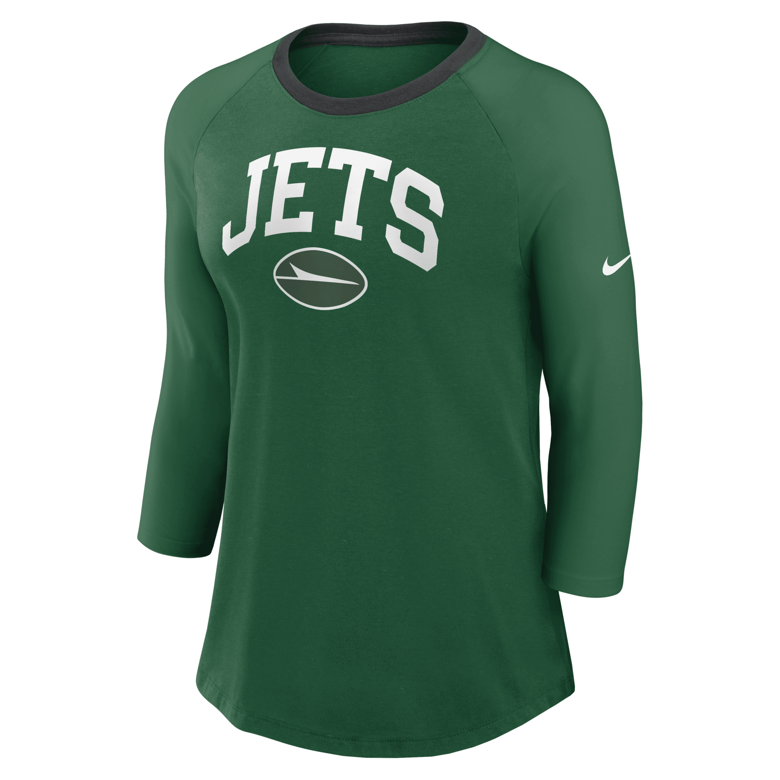 Nike New York Jets Women's Nfl 3/4-sleeve T-shirt In Green