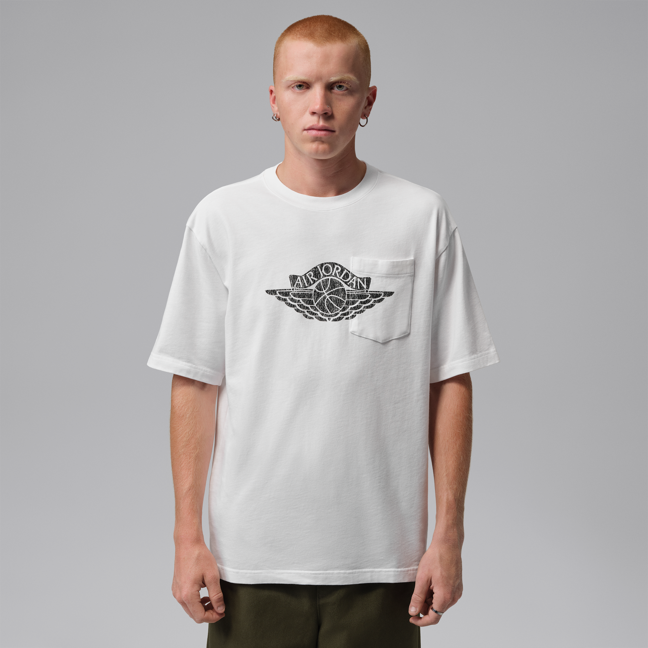 Men's Jordan Flight Essentials Pocket T-Shirt in White | IO2084-100