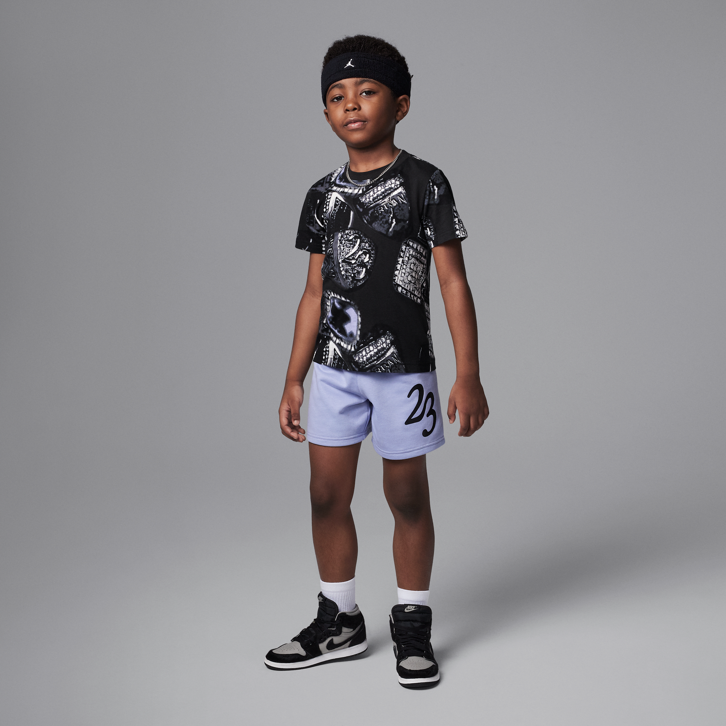 Jordan Little Kids' Mvp Ring 2-piece Shorts Set In Purple