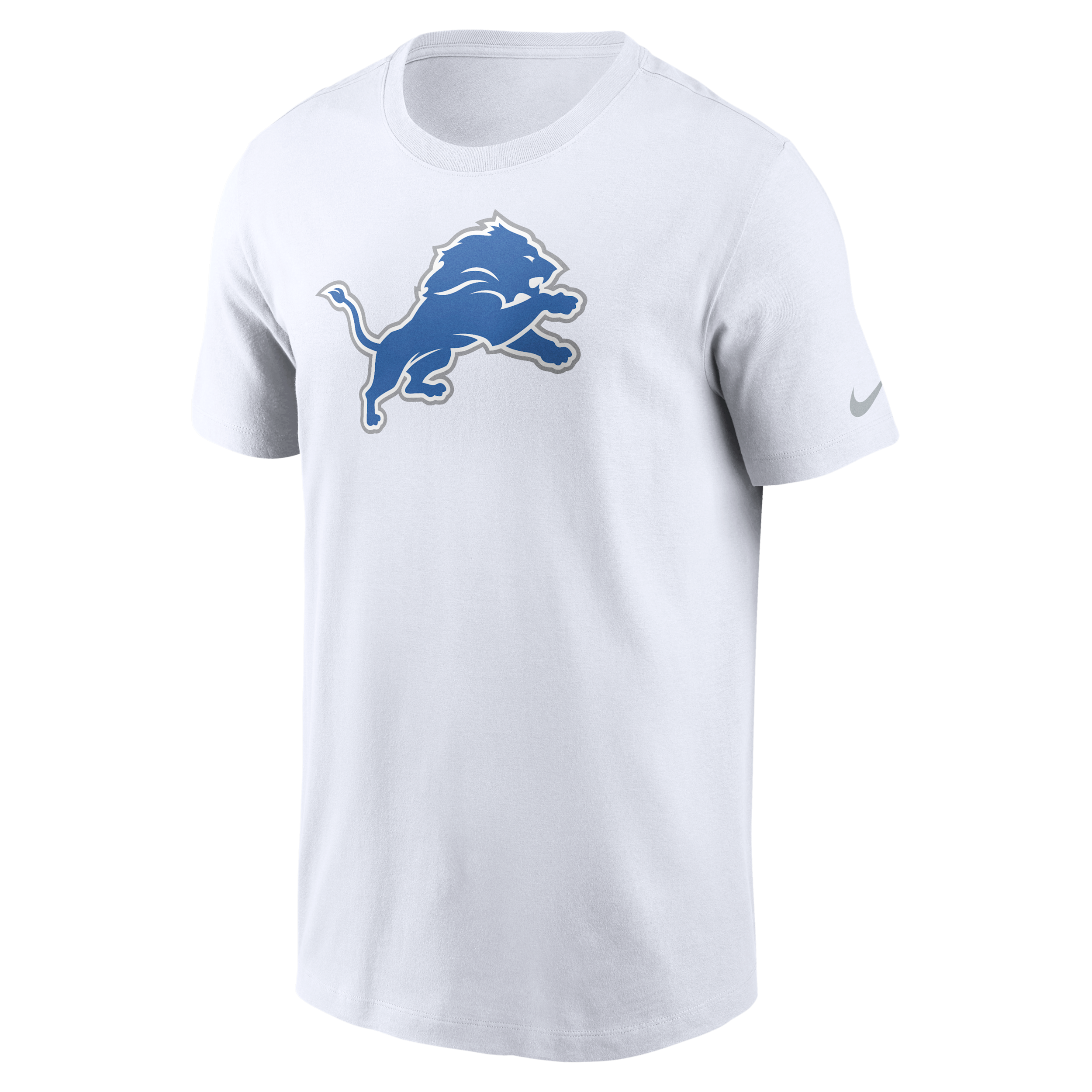 Detroit Lions Logo Essential Nike Men's NFL T-Shirt in White | N19910A9J-UXR