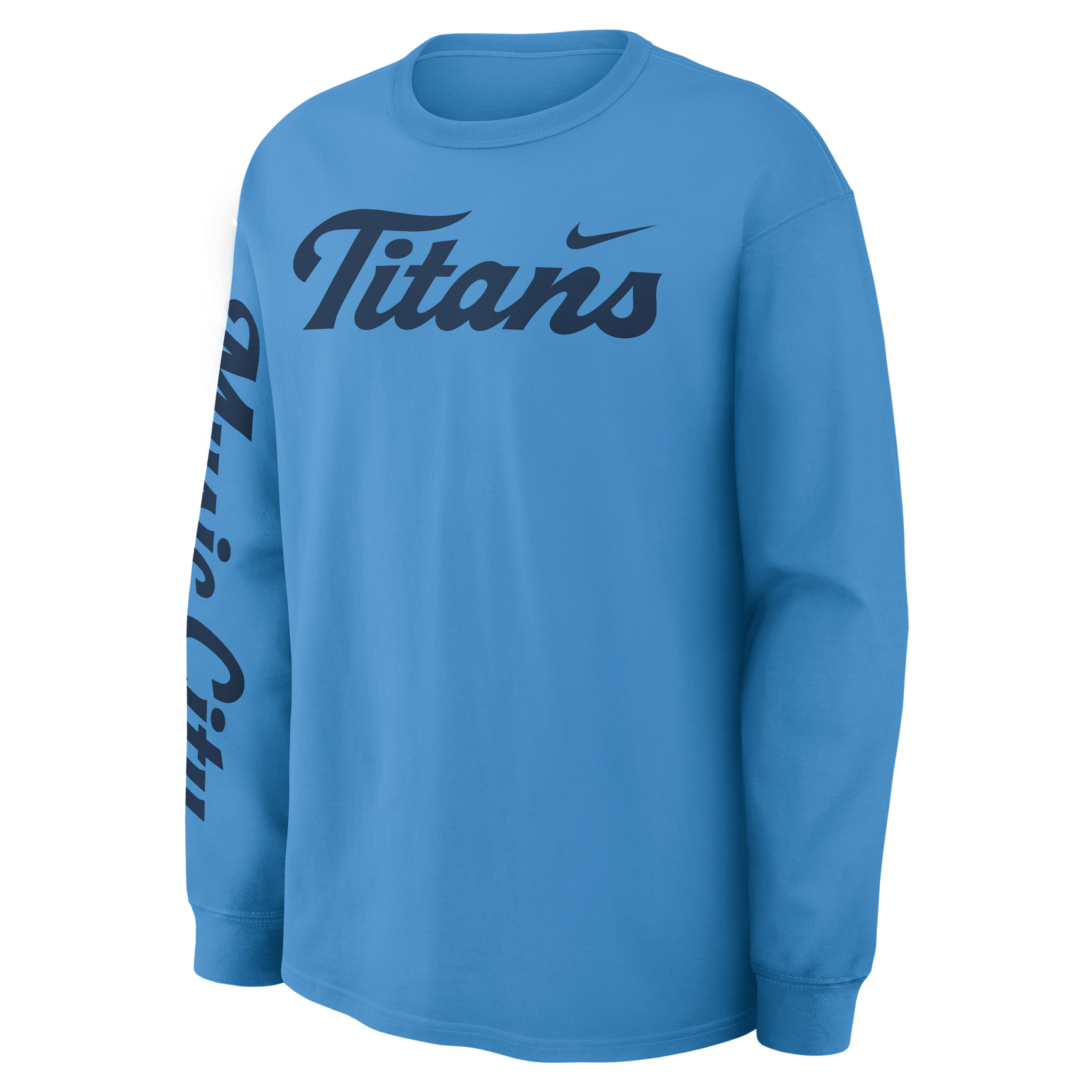 Nike Men's Light Blue Tennessee Titans 2026 Rivalries Collection Max90 Long-Sleeve T-Shirt - Light Blue