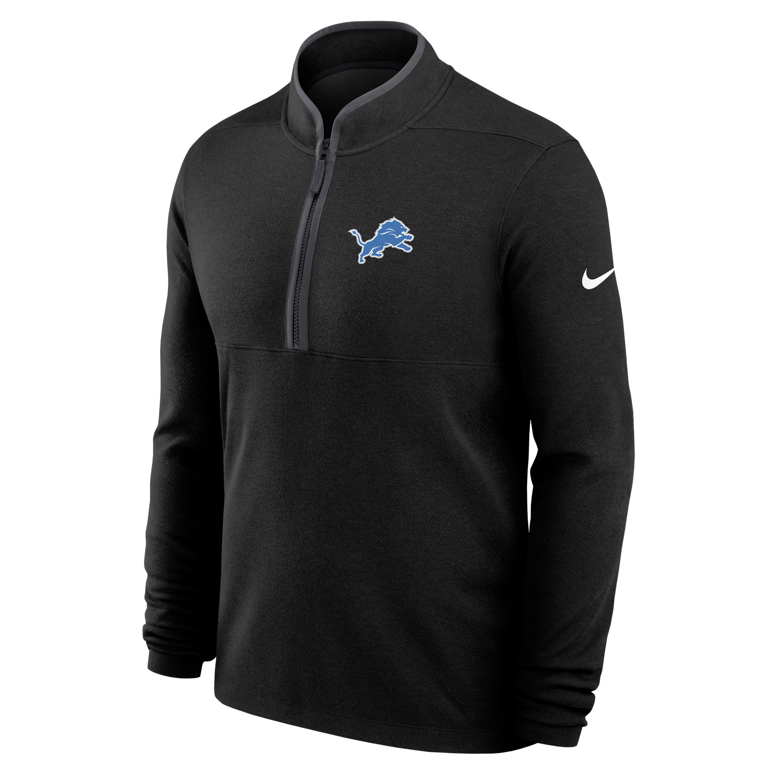 Detroit Lions Primetime Victory Nike Men's Dri-FIT NFL 1/2-Zip Long-Sleeve Top in Black | 0343166N9J-R48