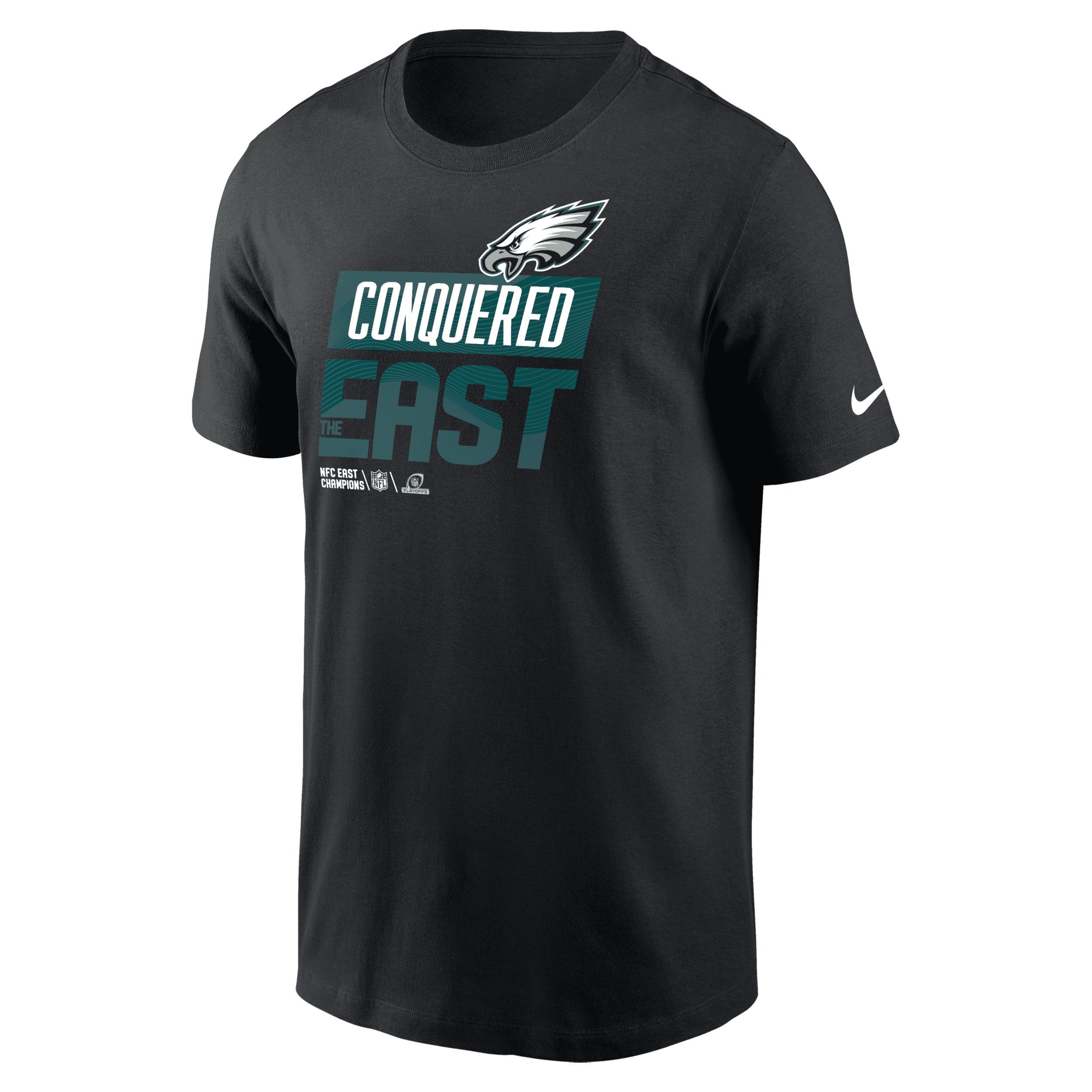 Nike Men's 2022 NFC East Champions Trophy Collection (NFL Philadelphia Eagles) T-Shirt in Black, Size: Small | NP9900A86Z-A5V