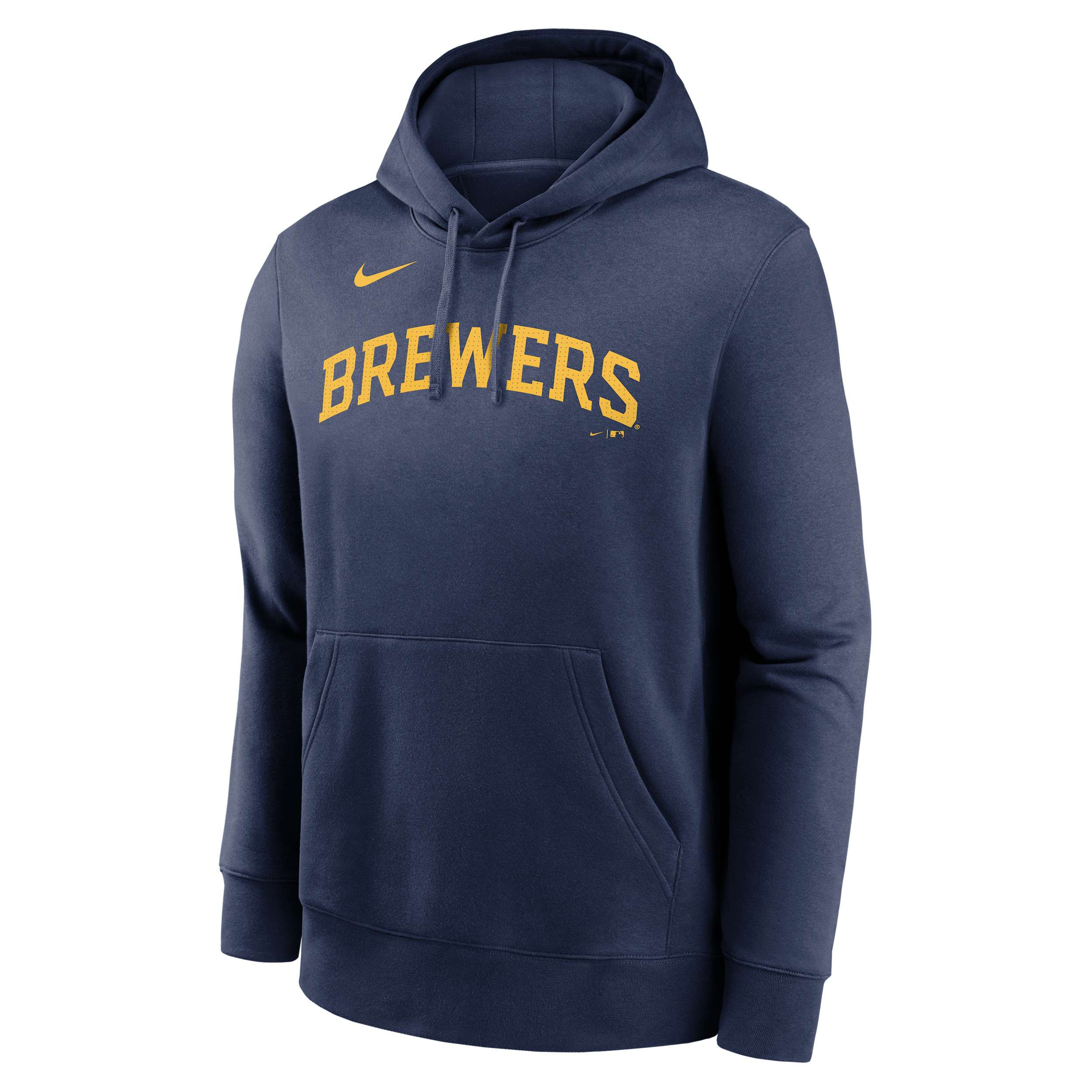 Nike Men's Christian Yelich Navy Milwaukee Brewers Player Name Number Club Pullover Hoodie In Blue