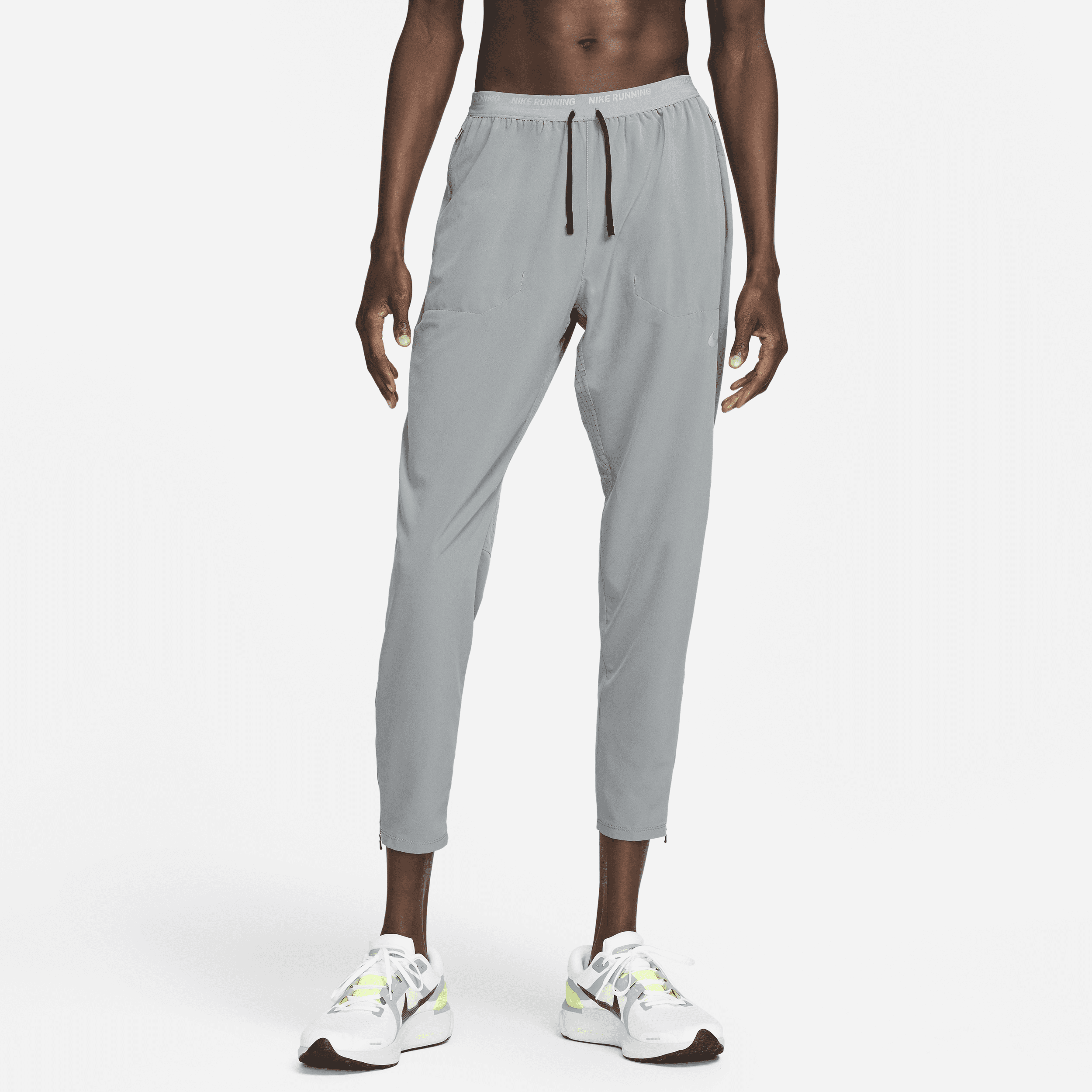 Shop Nike Men's Phenom Dri-fit Woven Running Pants In Grey