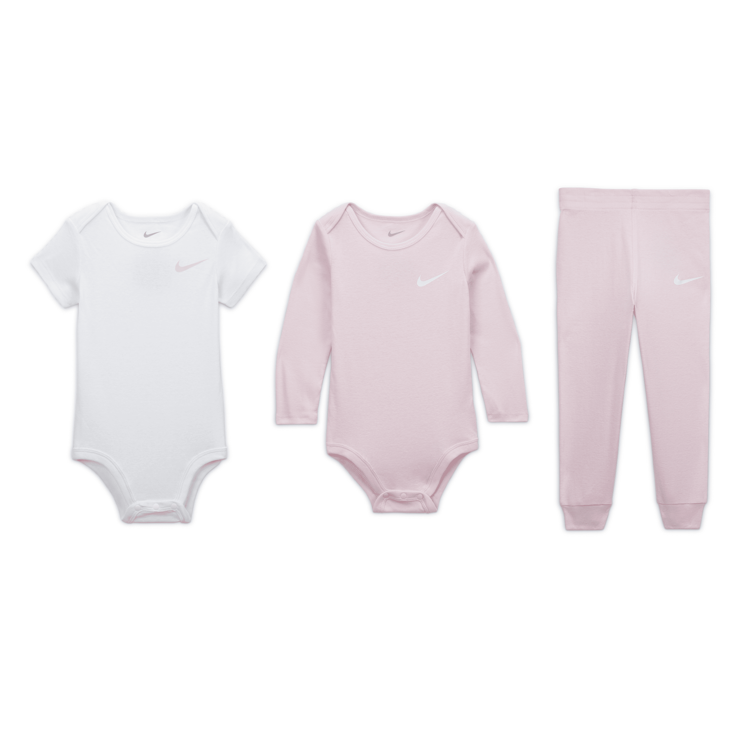 Nike Essentials Baby (12-24m) 3-piece Bodysuit Set In Pink