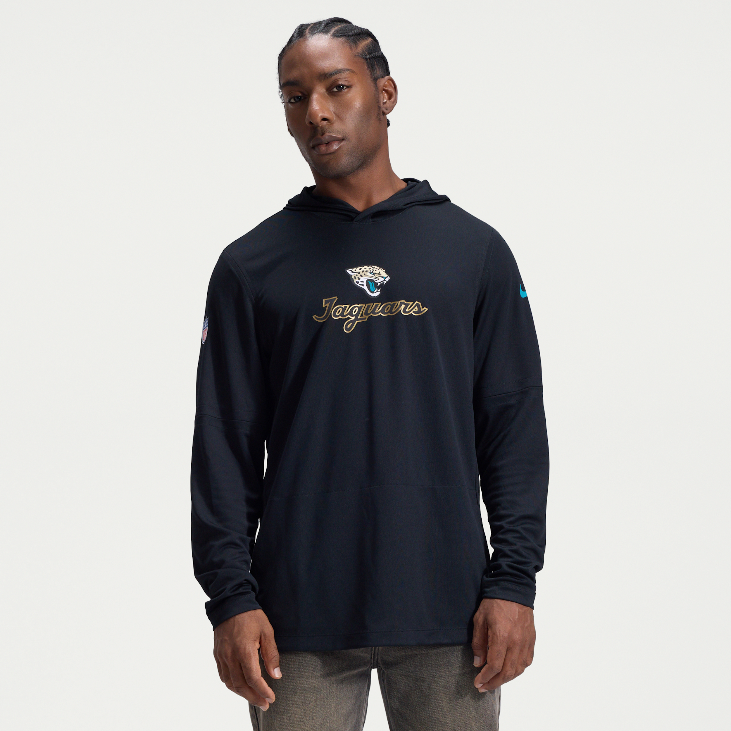 Nike Men's Black Jacksonville Jaguars 2026 Rivalries Collection Sideline Lightweight Hooded Long Sleeve Sweatshirt - Black