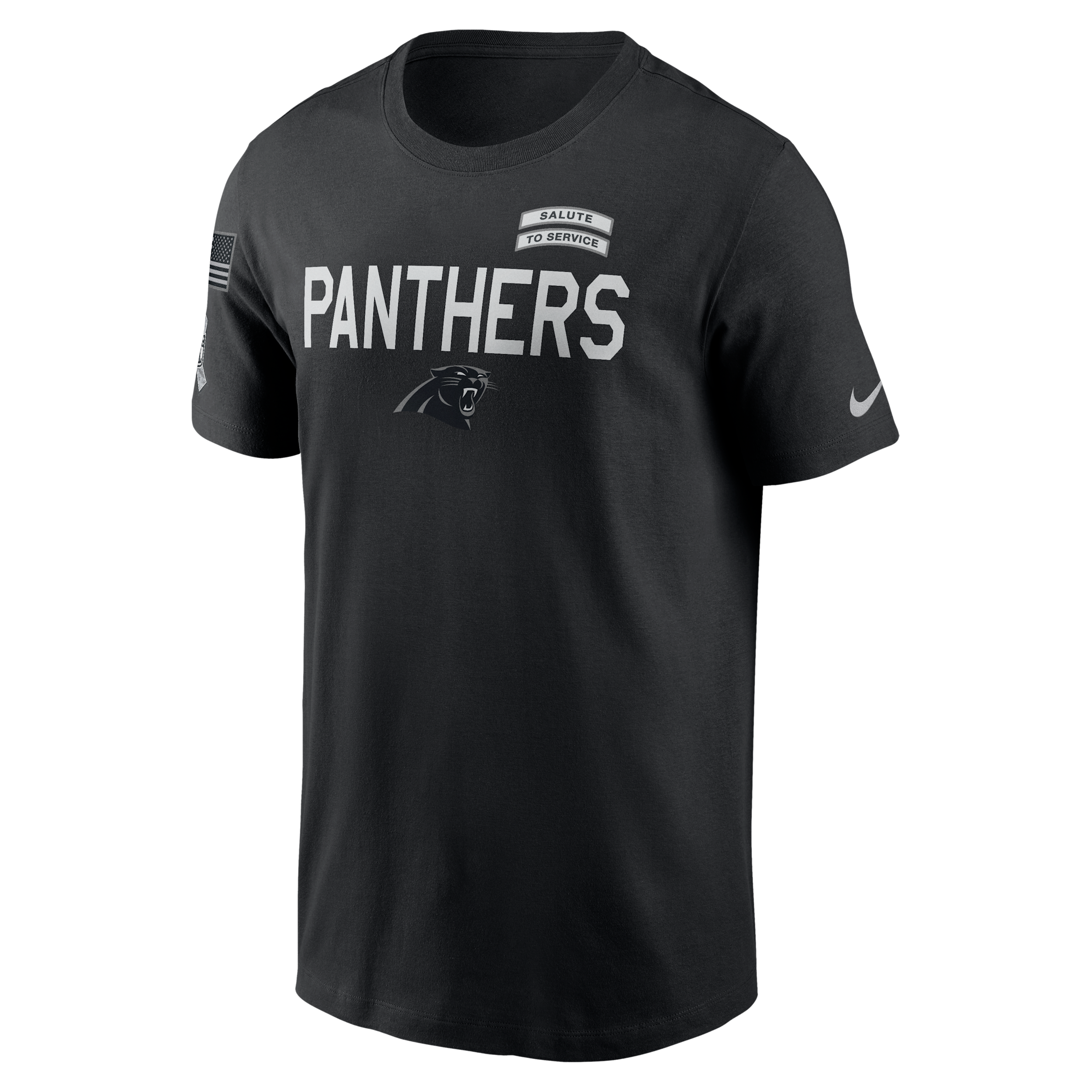 Carolina Panthers Salute to Service Sideline Nike Men's Dri-FIT NFL T-Shirt in Black | 02ET00AA25-NKC