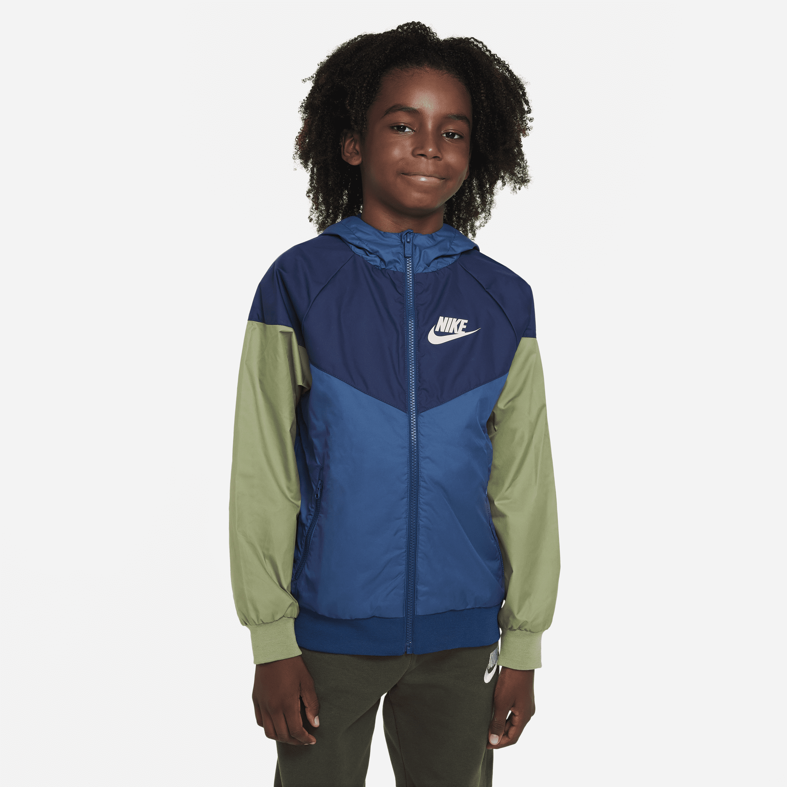 Nike Sportswear Windrunner Big Kids' (boys') Jacket In Blue