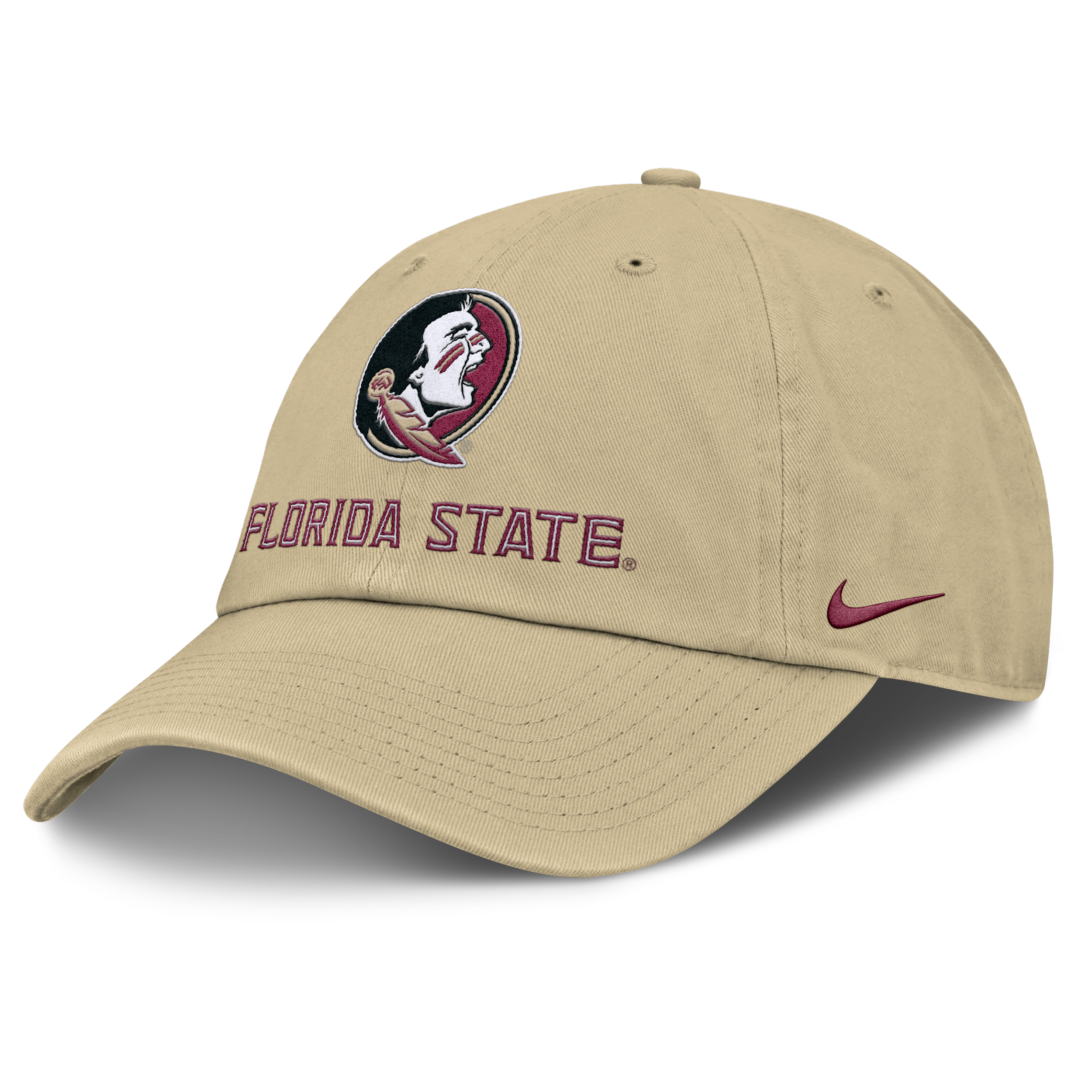 Nike Men's Gold Florida State Seminoles 2025 Sideline Club Adjustable Hat In Yellow