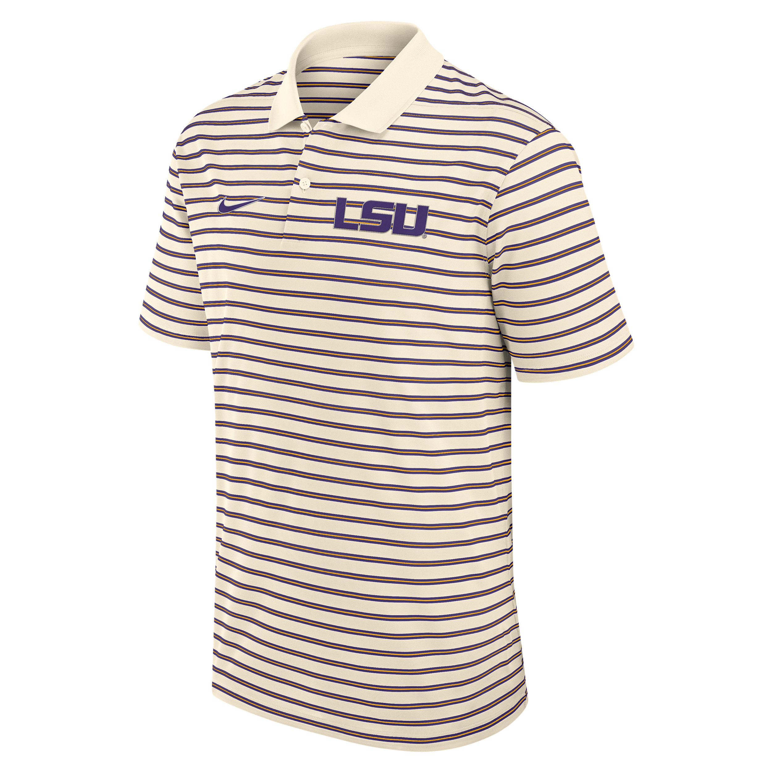 Nike Lsu Striped  Men's Dri-fit College Polo In Brown