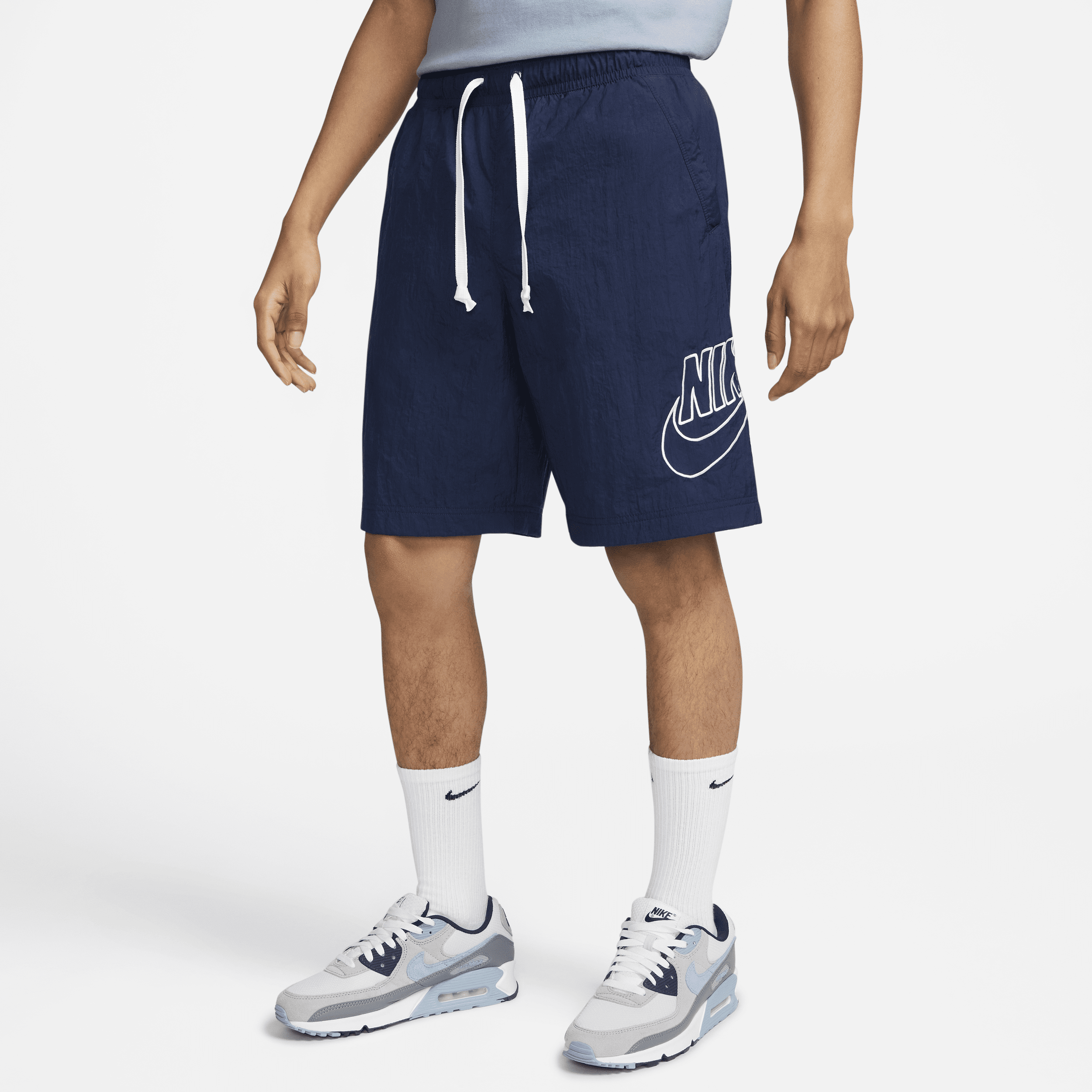 Shop Nike Men's  Sportswear Alumni Woven Flow Shorts In Blue