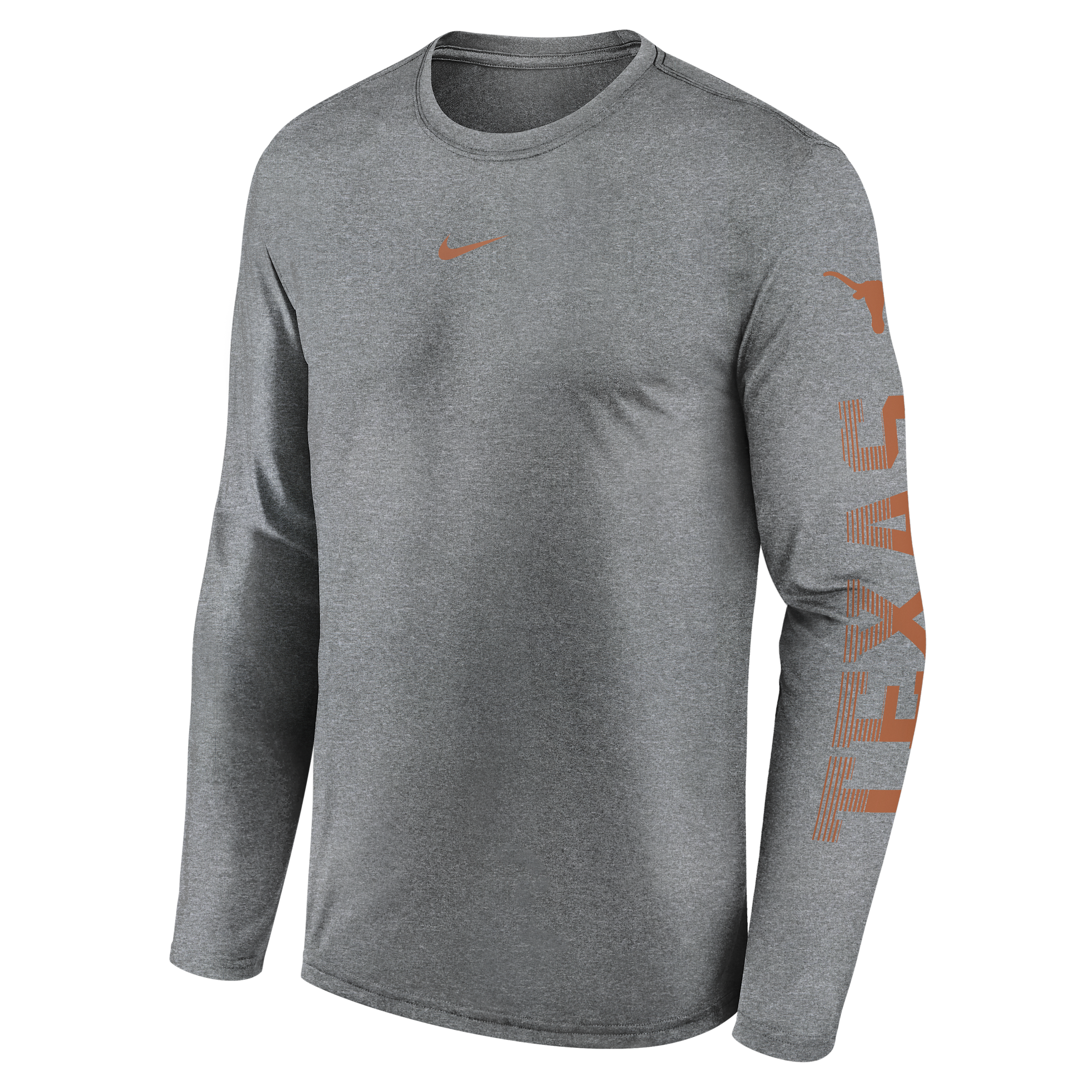 Texas Primetime Stack Legend Nike Men's Dri-FIT College Long-Sleeve T-Shirt in Grey | NKGT06GTXE-EKV