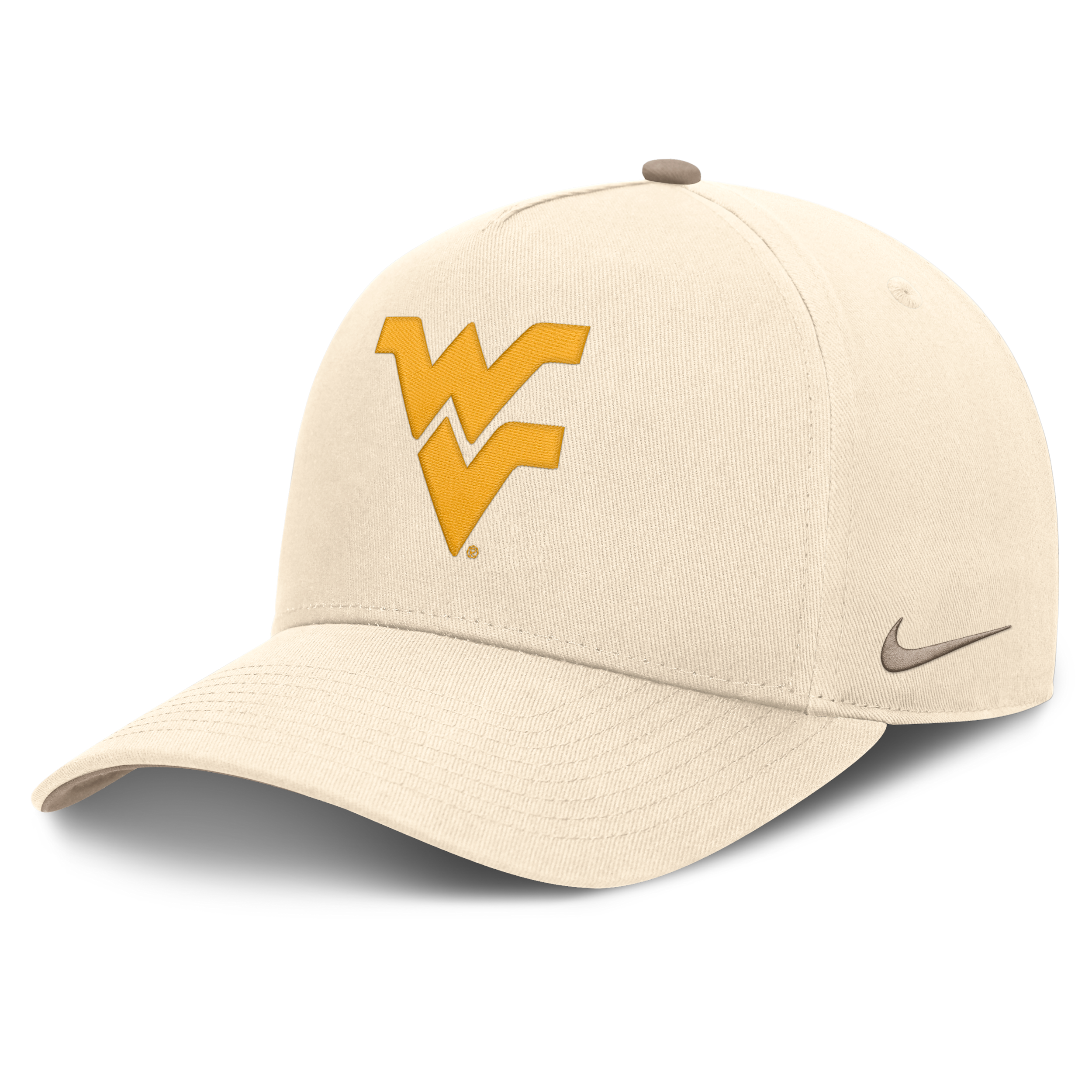 West Virginia Rise Nike Men's Dri-FIT College A-Frame Adjustable Hat in Brown | NC2B0DTUWVN-M4T