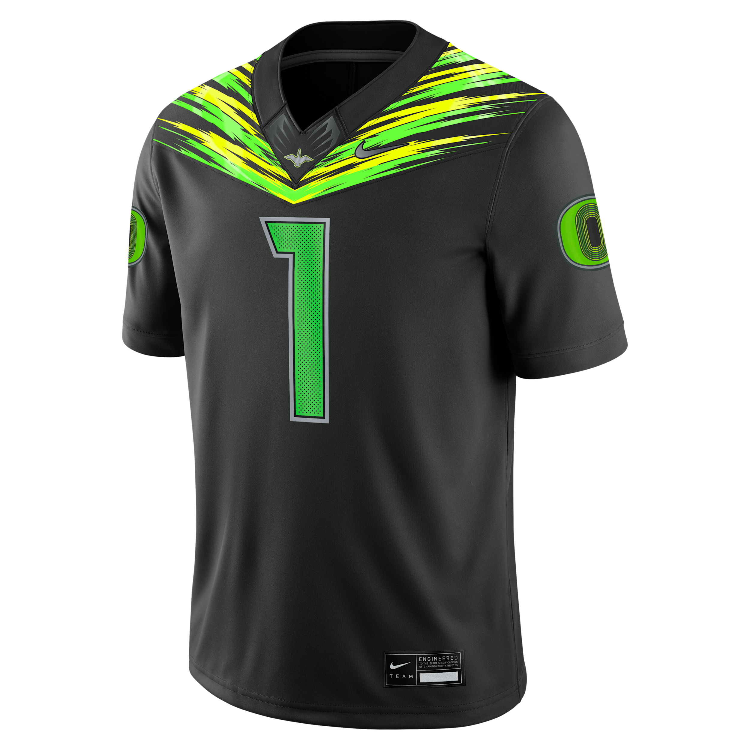 Oregon "Night Forest" Nike Men's Dri-FIT College Game Jersey in Black | NC2F0IZ1UON-MVV