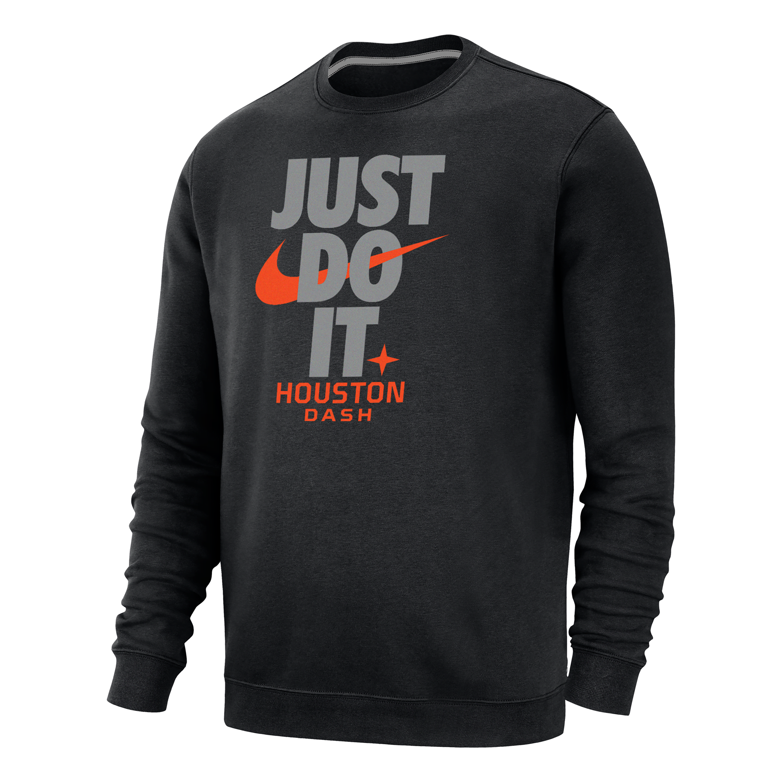 Nike Houston Dash Club Fleece  Men's Soccer Crew-neck Sweatshirt In Black