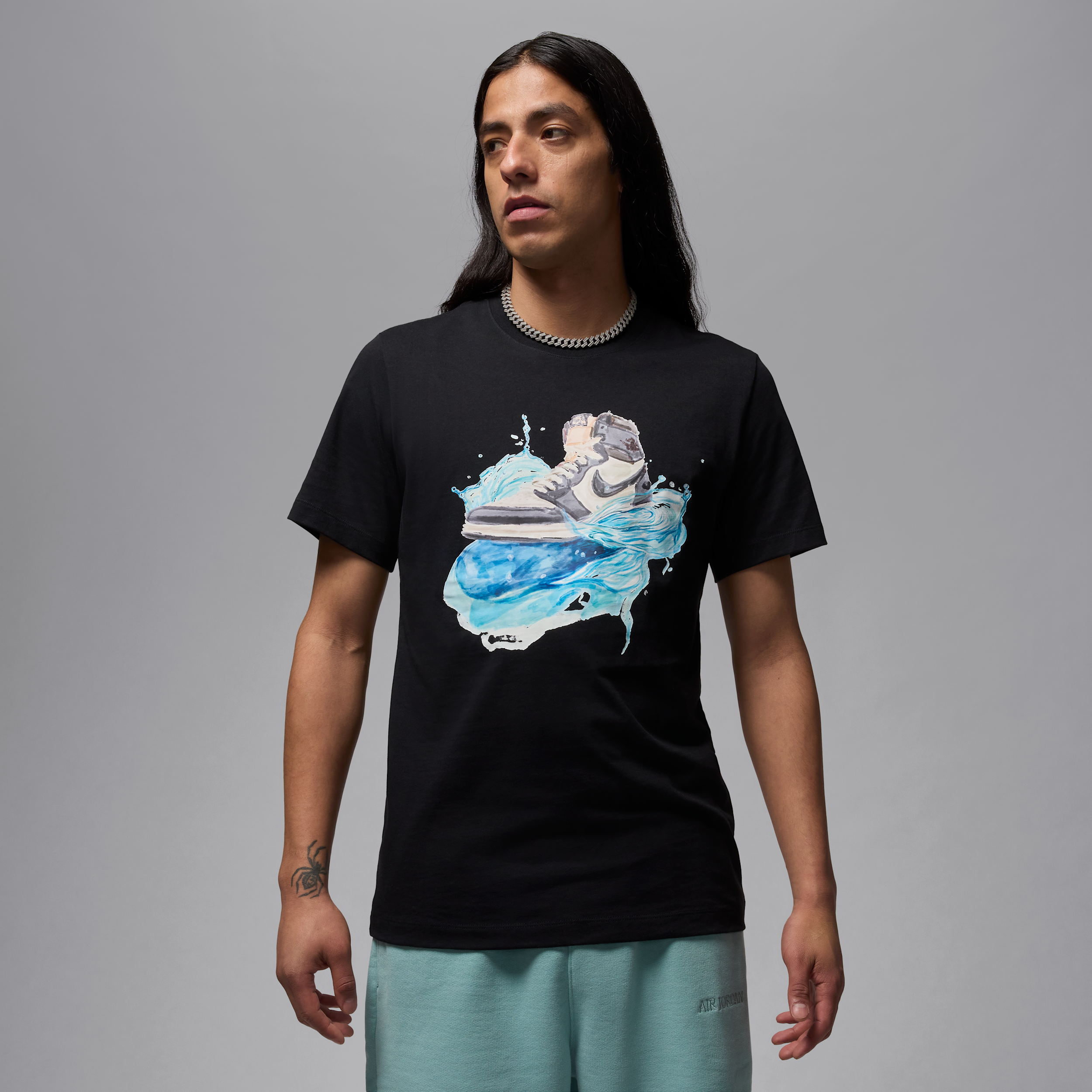 Jordan Flight Essentials Aj1 T-shirt In Black